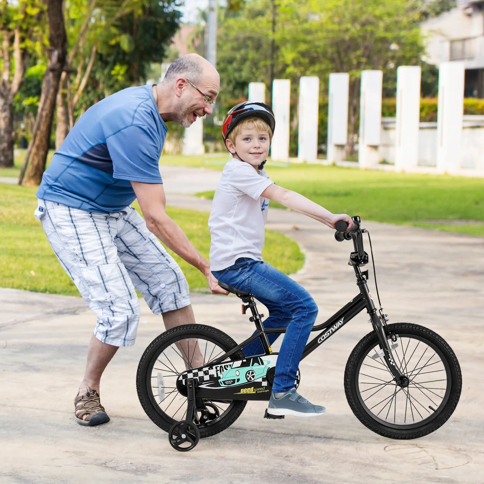 18 Inch Kids Bike Adjustable for 4-8 Years Old with Low-Step Frame - Image 2