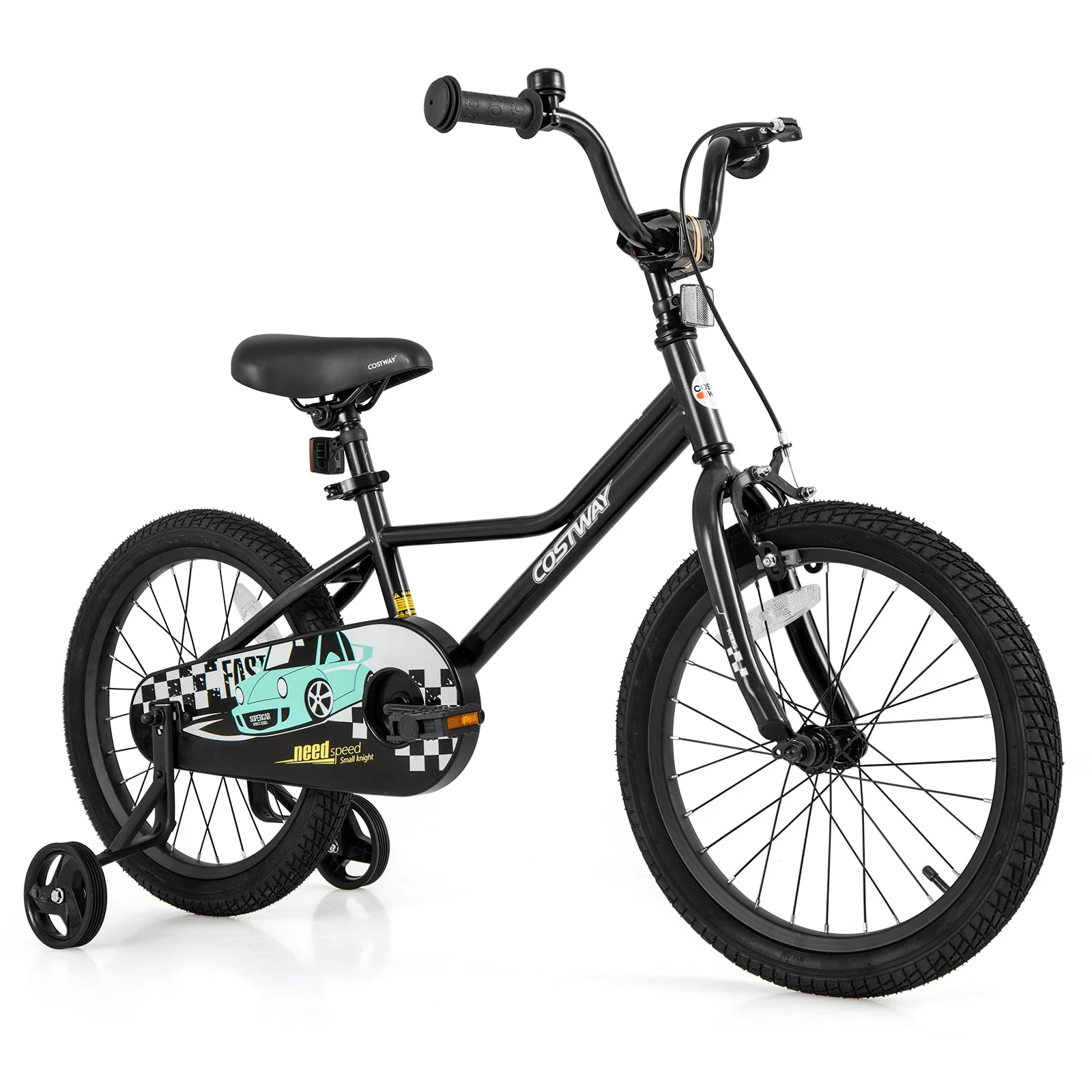 18 Inch Kids Bike Adjustable for 4-8 Years Old with Low-Step Frame - Image 3