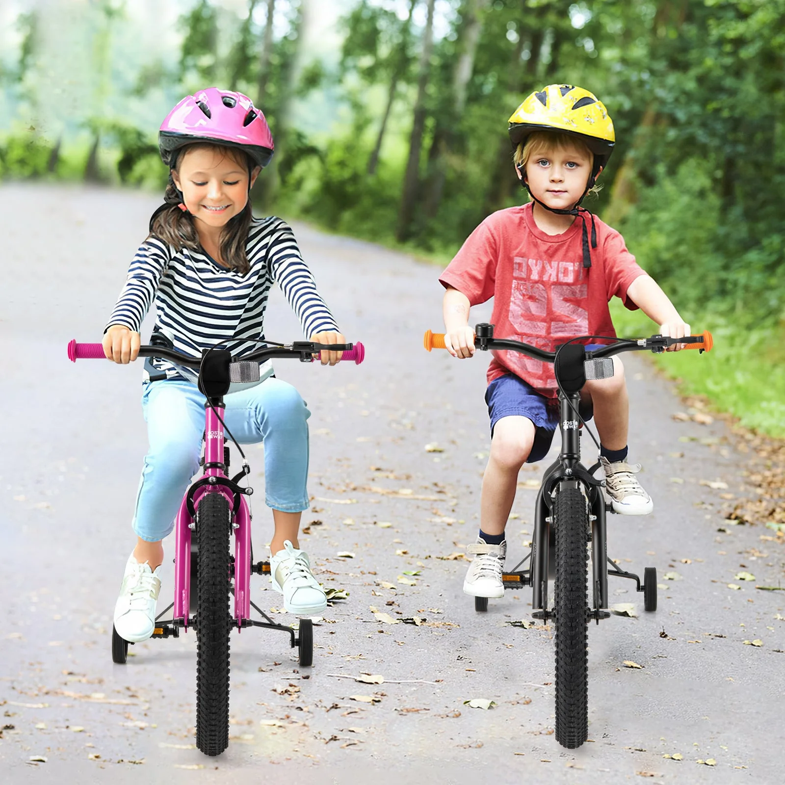18 Inch Kids Bike for 4-8 Years Old Adjustable with Removable Training Wheels - Image 2