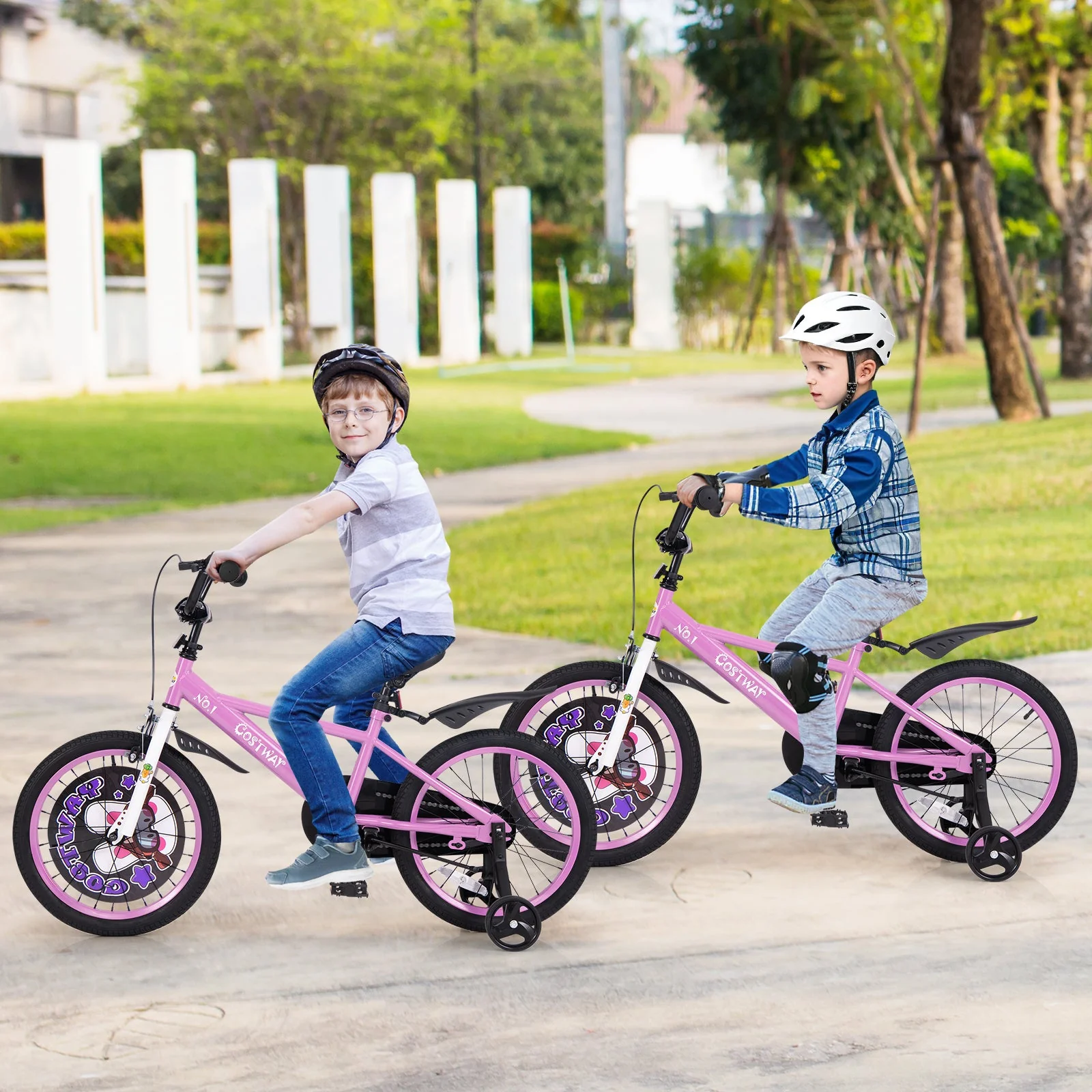 18 Inch Kids Bike for 4-8 Years Old Sport Bicycle with Adjustable Handlebar and Saddle-18 inches - Image 2