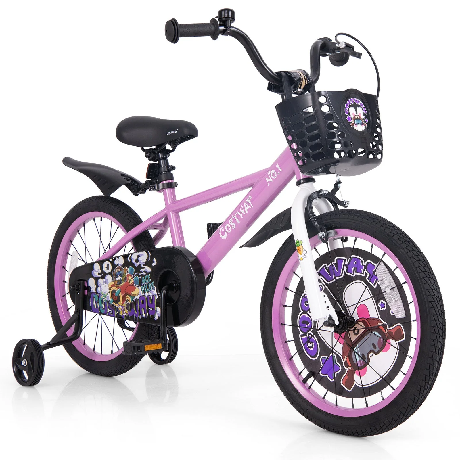 18 Inch Kids Bike for 4-8 Years Old Sport Bicycle with Adjustable Handlebar and Saddle-18 inches - Image 3