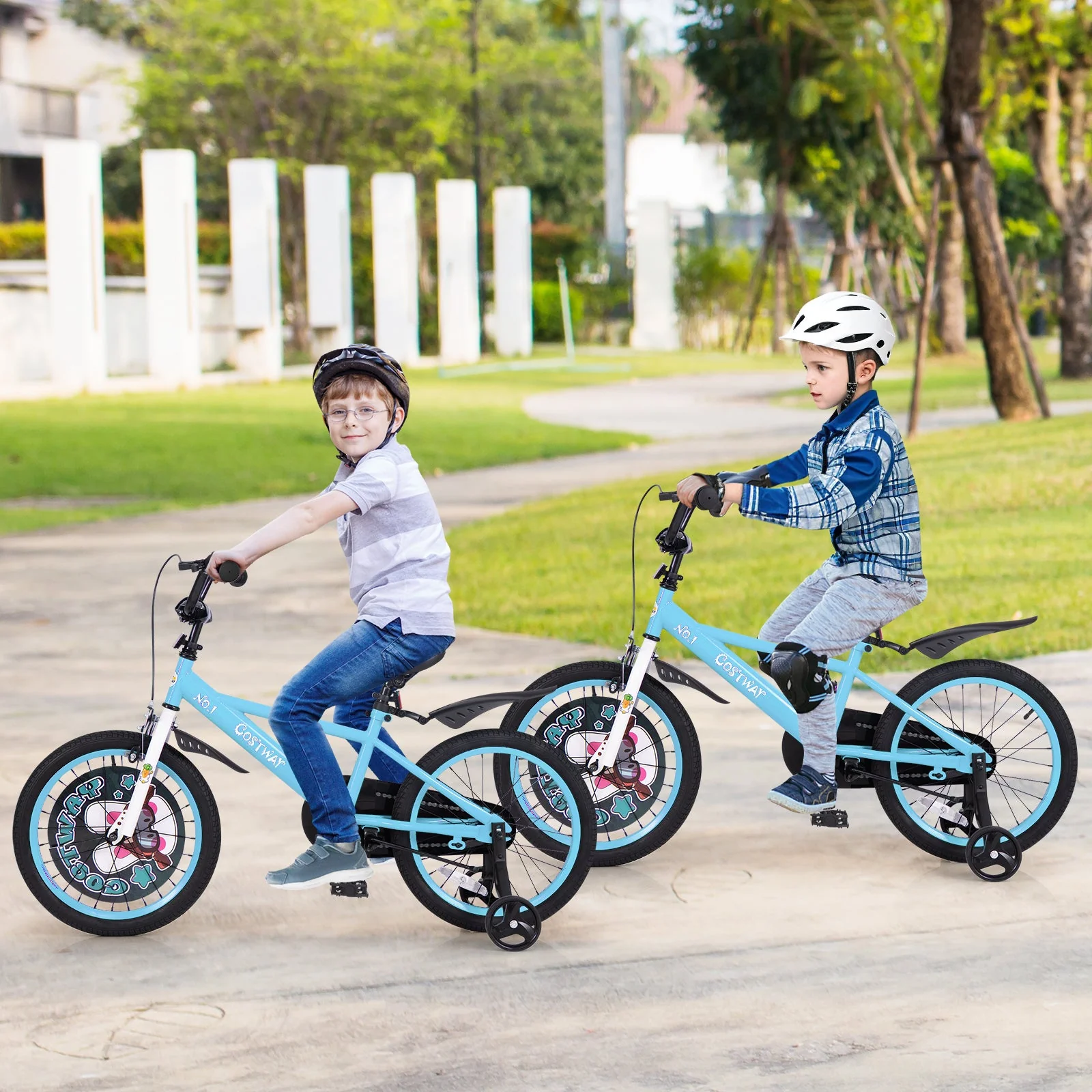 18 Inch Kids Bike with Adjustable Handlebar and Saddle for 4-8 Years Old-18 inches - Image 2