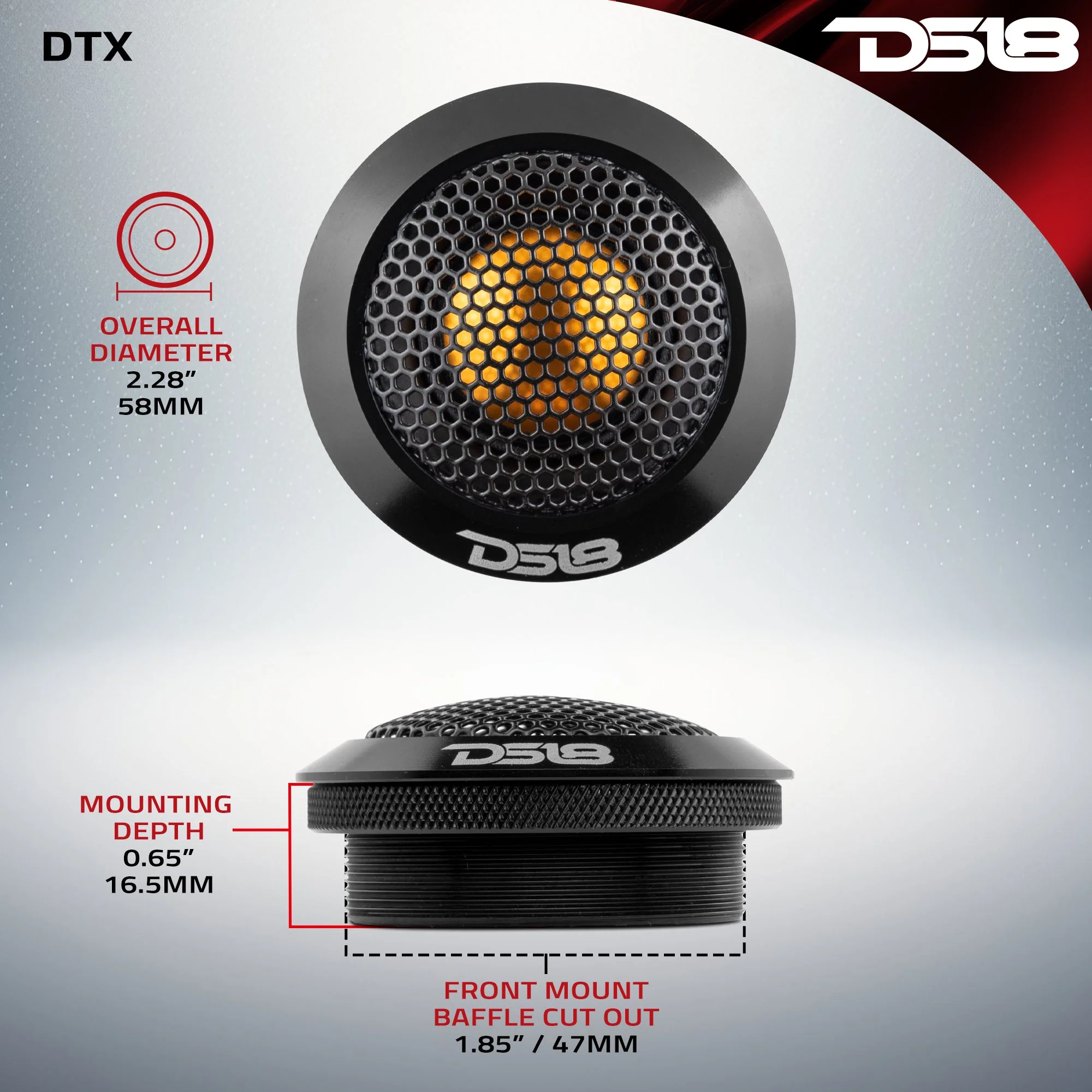 2.2" Dome Neodymium Tweeter with Aluminum Body 30 Watts 1" Titanium 4-Ohm Vc - Image 8