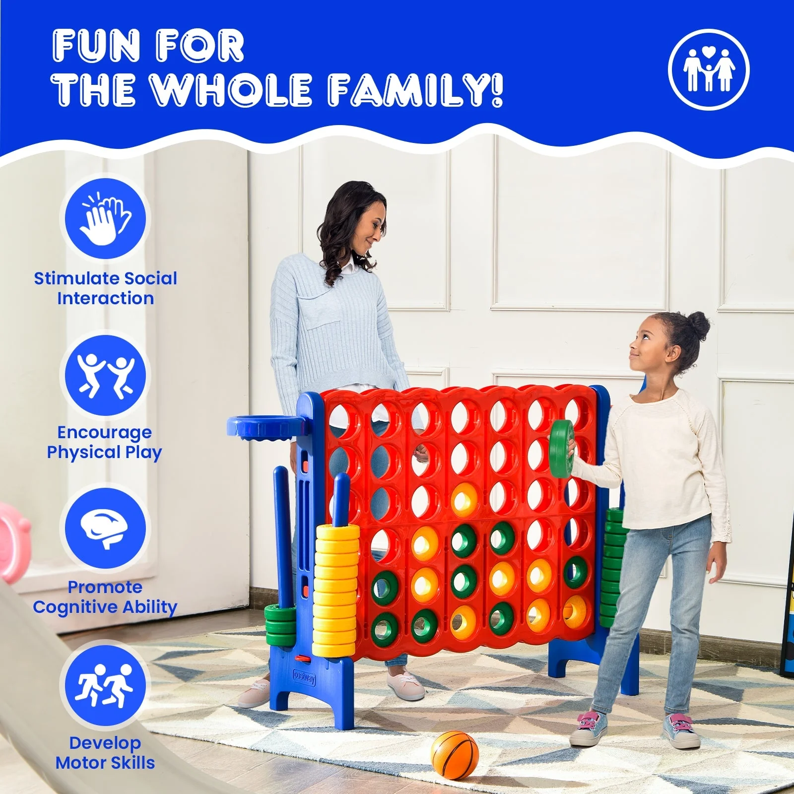 2.5Ft 4-to-Score Giant Game Set-Blue - Image 4