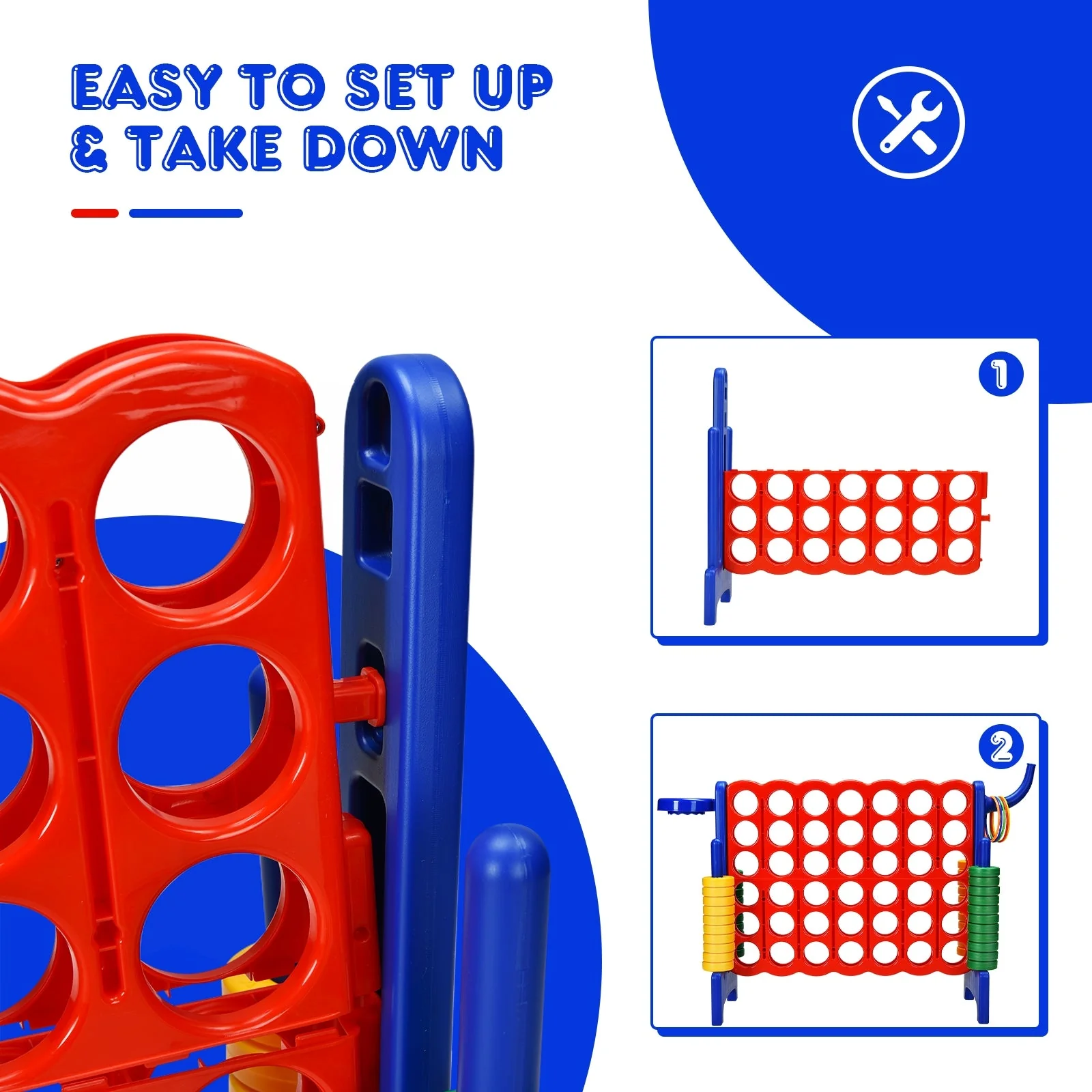 2.5Ft 4-to-Score Giant Game Set-Blue - Image 5
