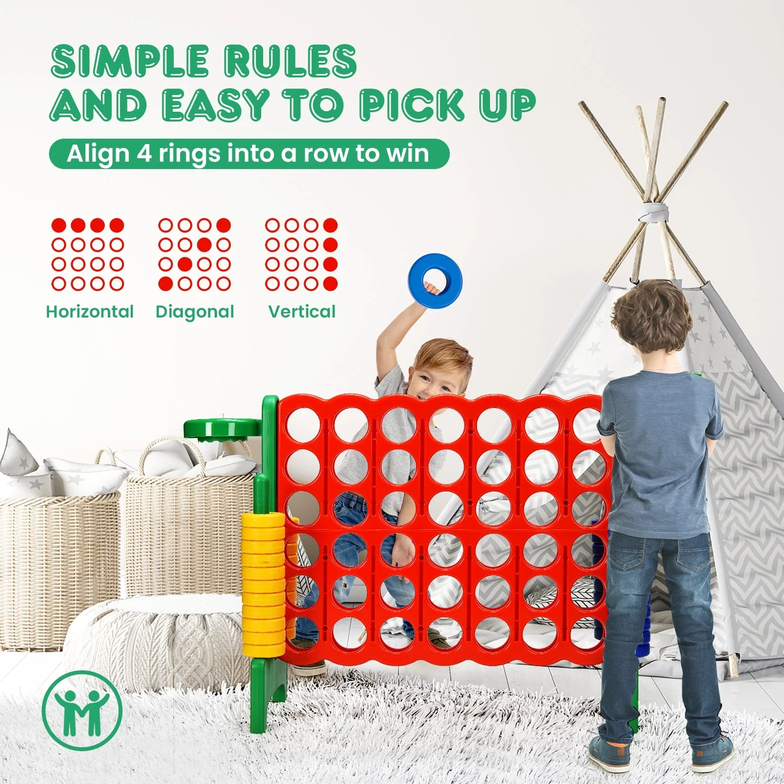 2.5Ft 4-to-Score Giant Game Set-Green - Image 6