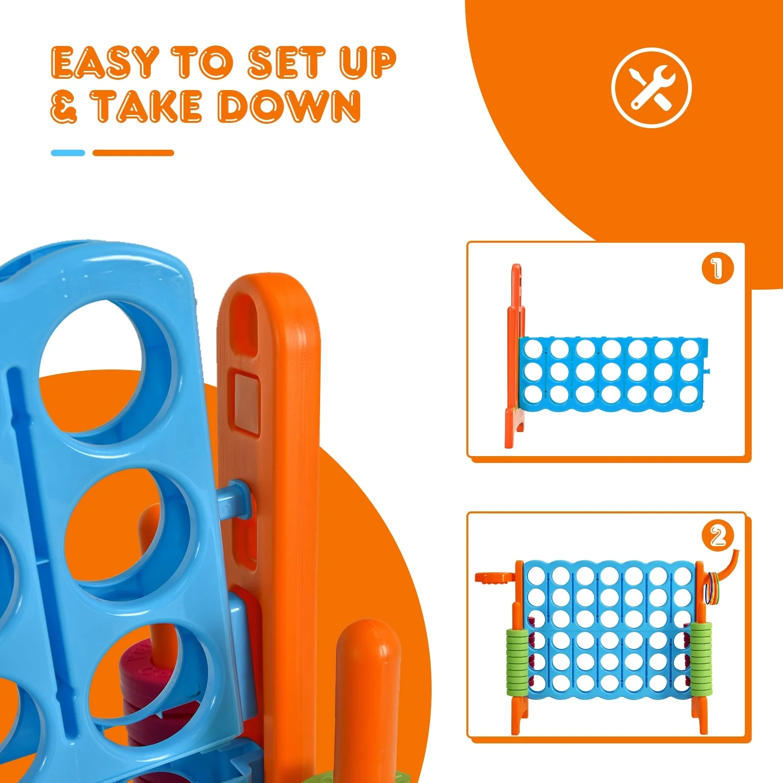 2.5ft 4-to-Score Giant Game Set-Orange - Image 4