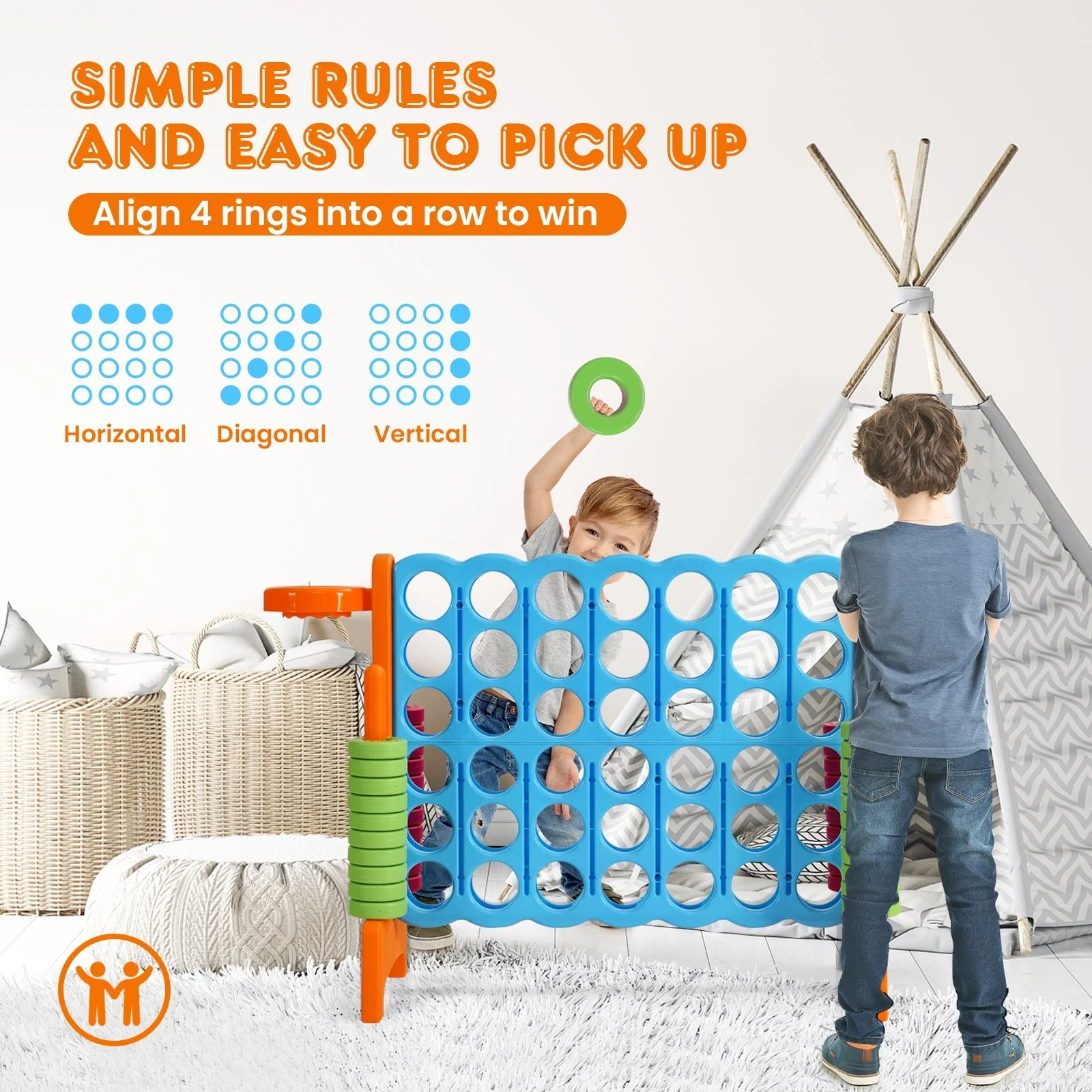 2.5ft 4-to-Score Giant Game Set-Orange - Image 5