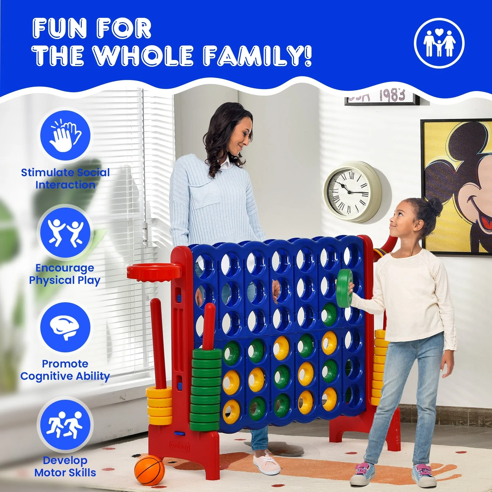 2.5ft 4-to-Score Giant Game Set-Red - Image 4