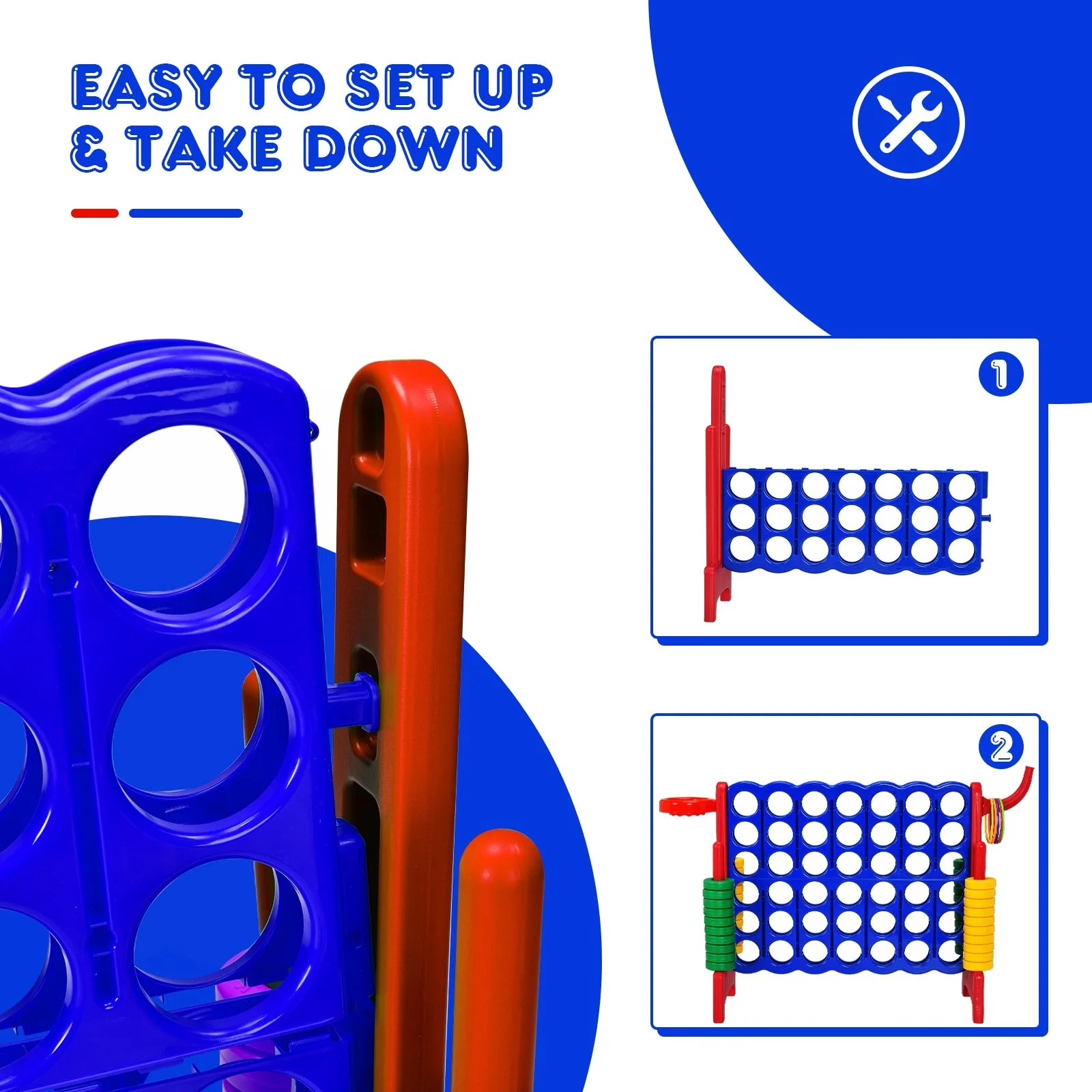 2.5ft 4-to-Score Giant Game Set-Red - Image 5