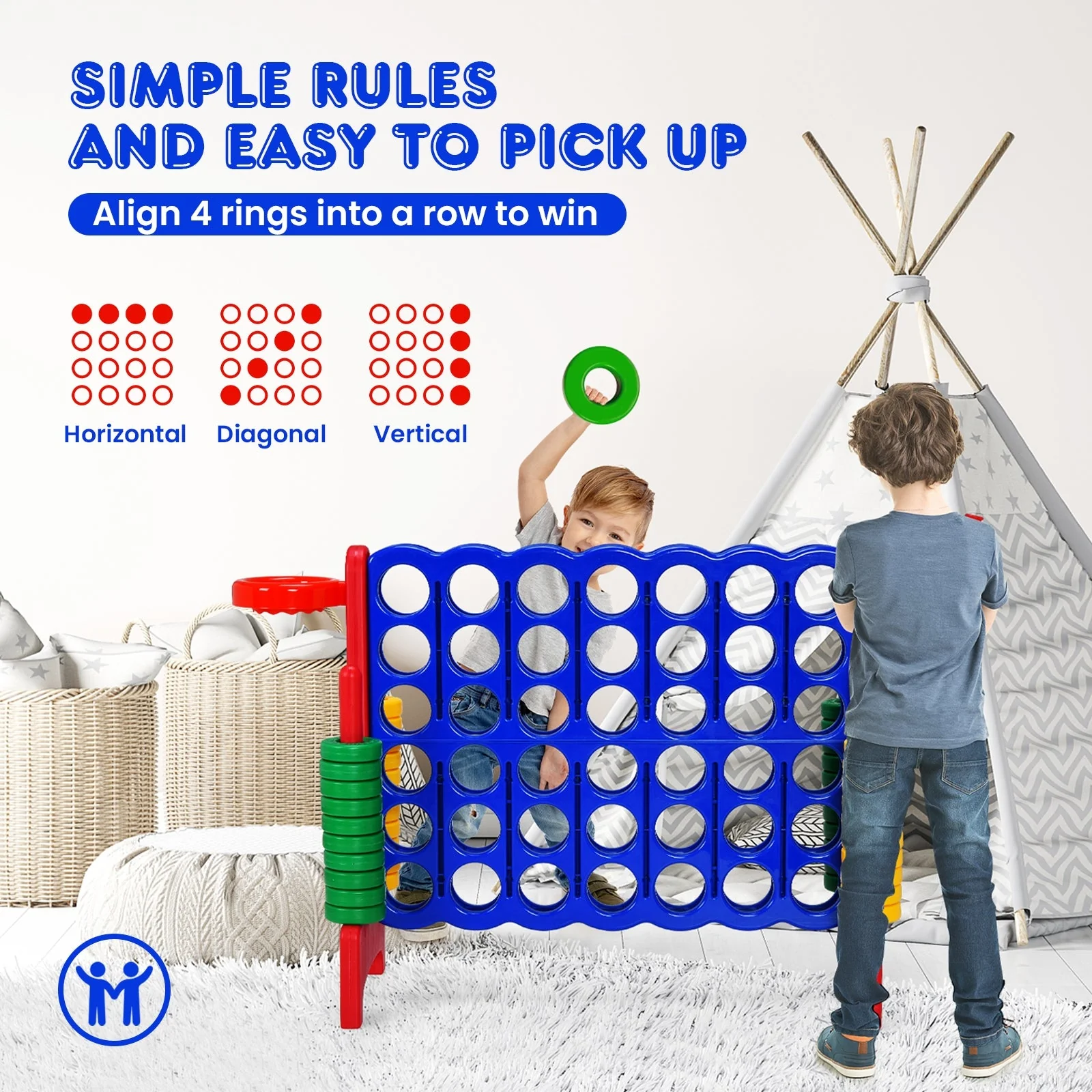 2.5ft 4-to-Score Giant Game Set-Red - Image 6