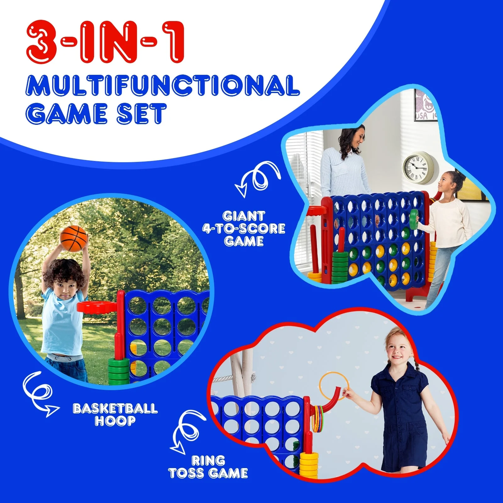 2.5ft 4-to-Score Giant Game Set-Red - Image 7