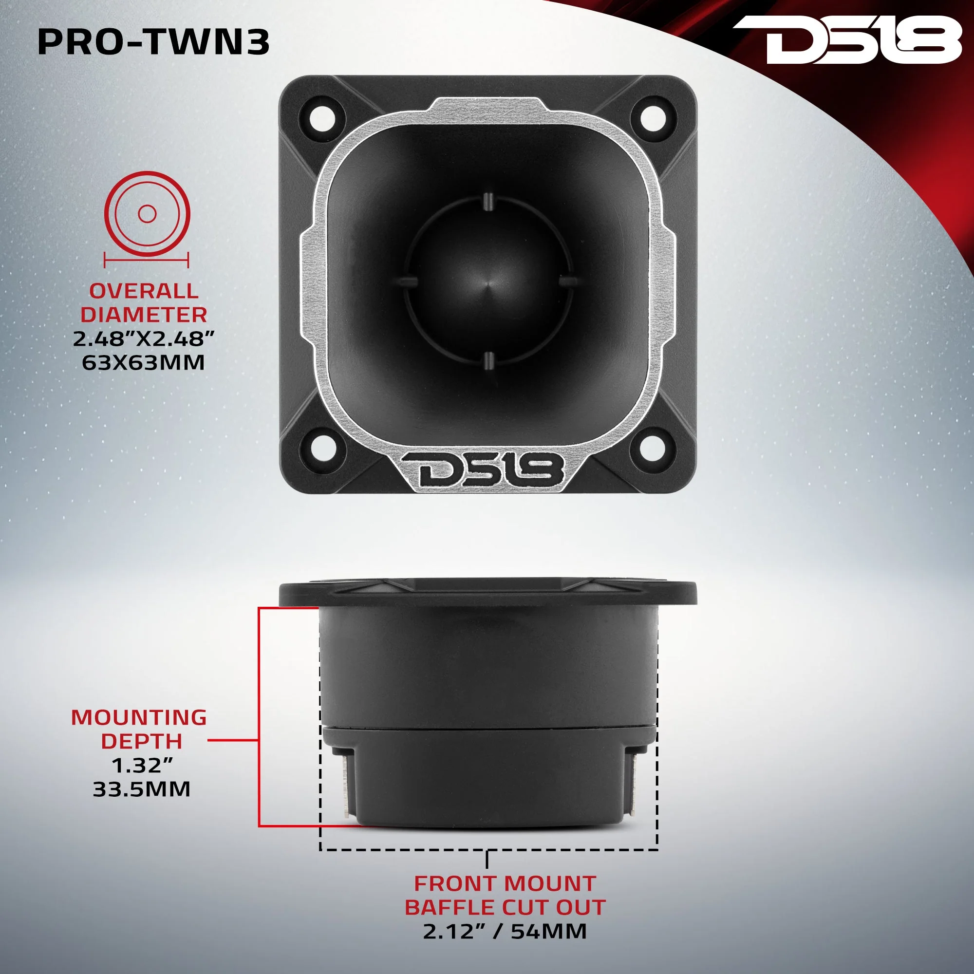 2.5"High Compression Neodymium Tweeter 100 Watts 1" Pen 4-Ohm Vc - Image 6