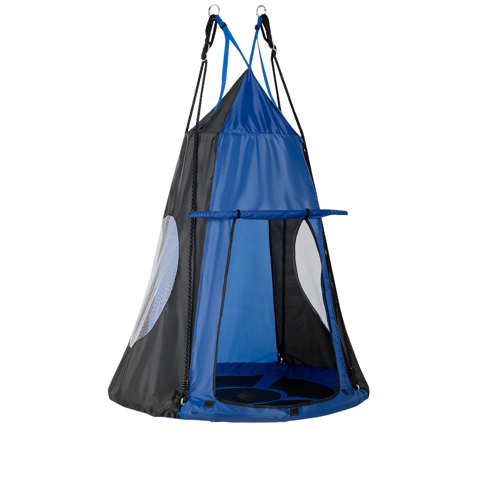2-in-1 40 Inch Kids Hanging Chair Detachable Swing Tent Set-Blue - Image 3