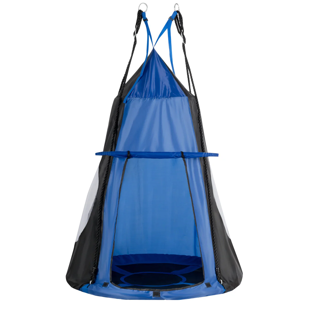 2-in-1 40 Inch Kids Hanging Chair Detachable Swing Tent Set-Blue - Image 4