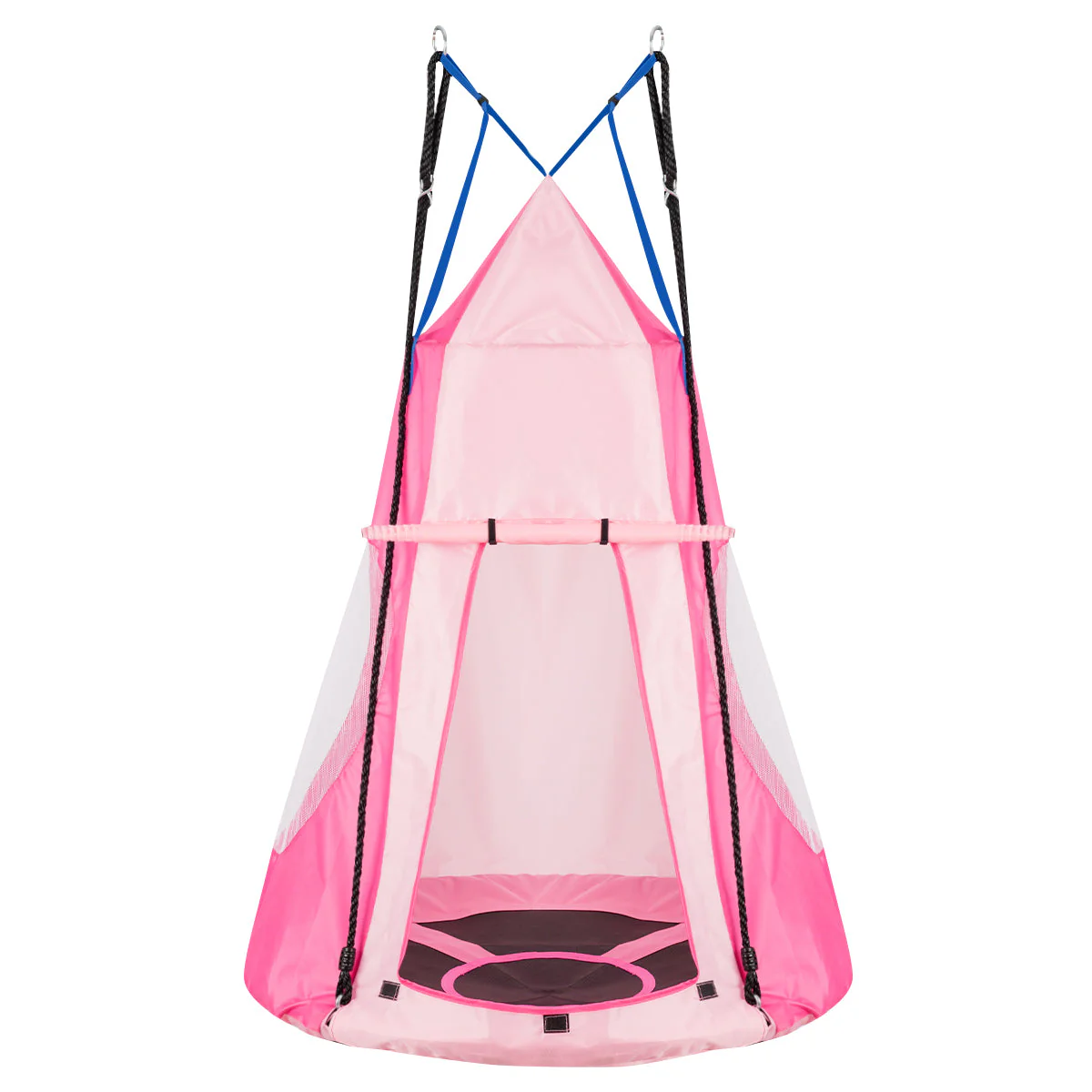 2-in-1 40 Inch Kids Hanging Chair Detachable Swing Tent Set-Pink - Image 3