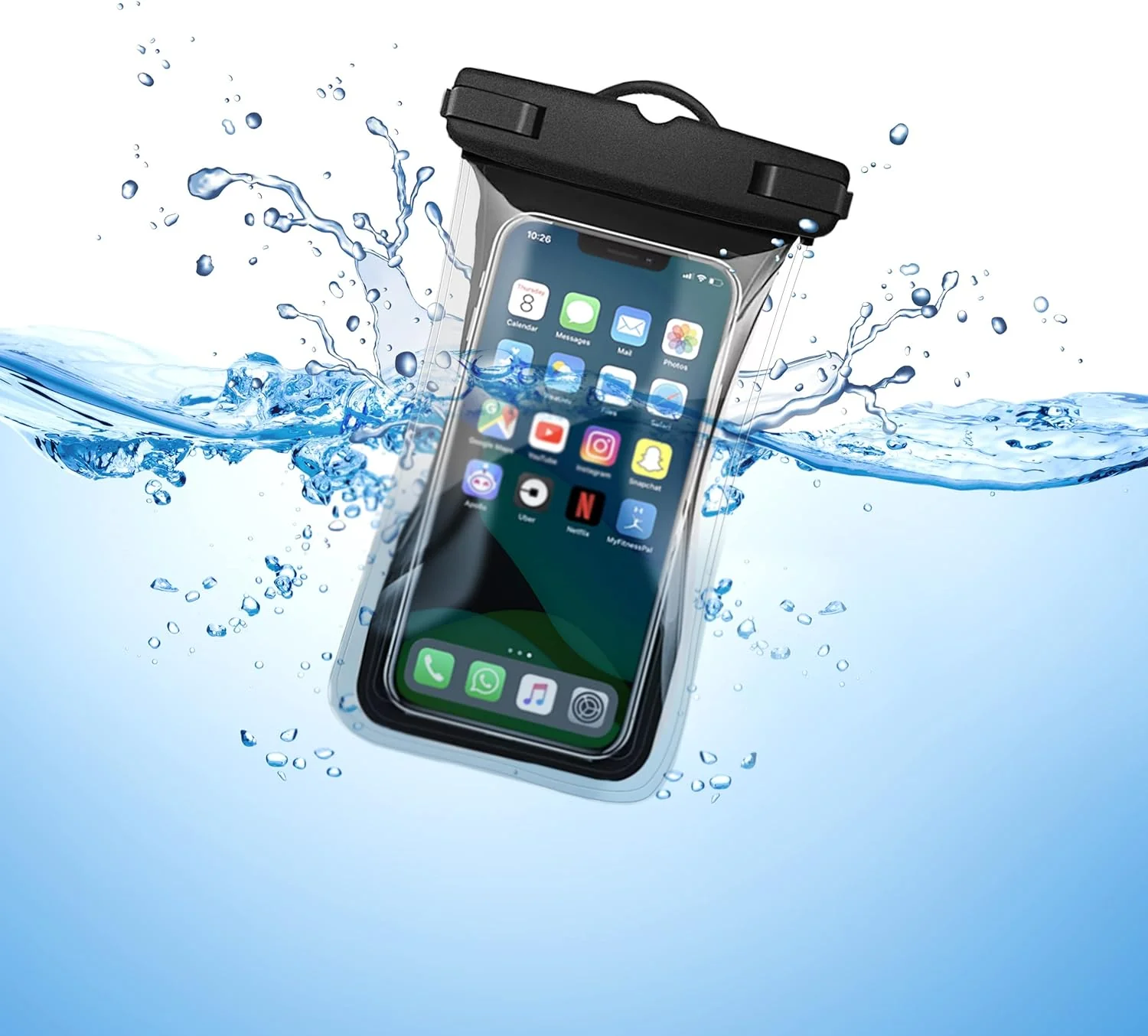 2-Pack Floatable Water Proof iPhone Phone Pouch (Patented Air Chamber) Floating Waterproof Dry Bag - Summer Accessories for Beach, Boating (fits iPhone 13, 14 Pro Max and Samsung s22, s23 Ultra) - Image 4