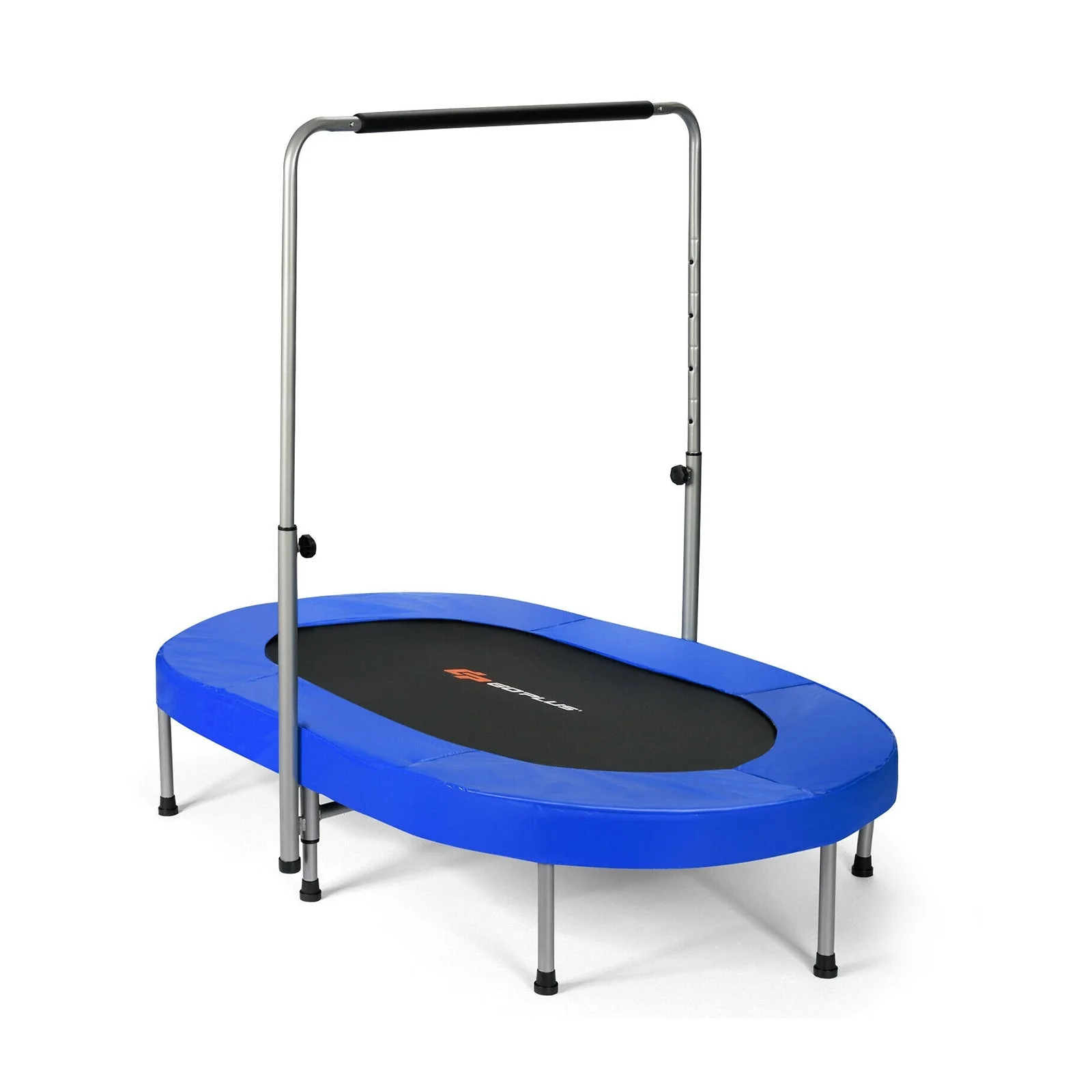 2-Person Foldable Mini Kids Fitness Rebounder Trampoline-Blue - Image 3