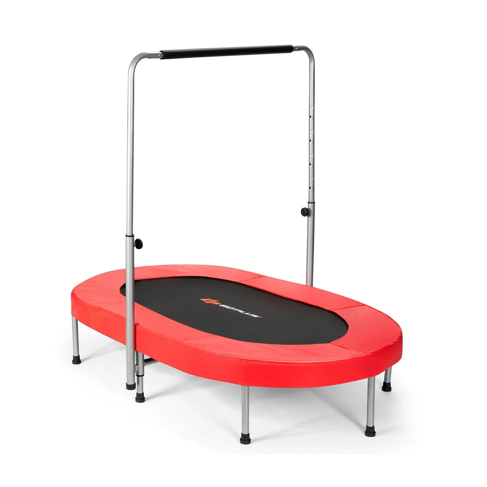 2-Person Foldable Mini Kids Fitness Rebounder Trampoline-Red - Image 3