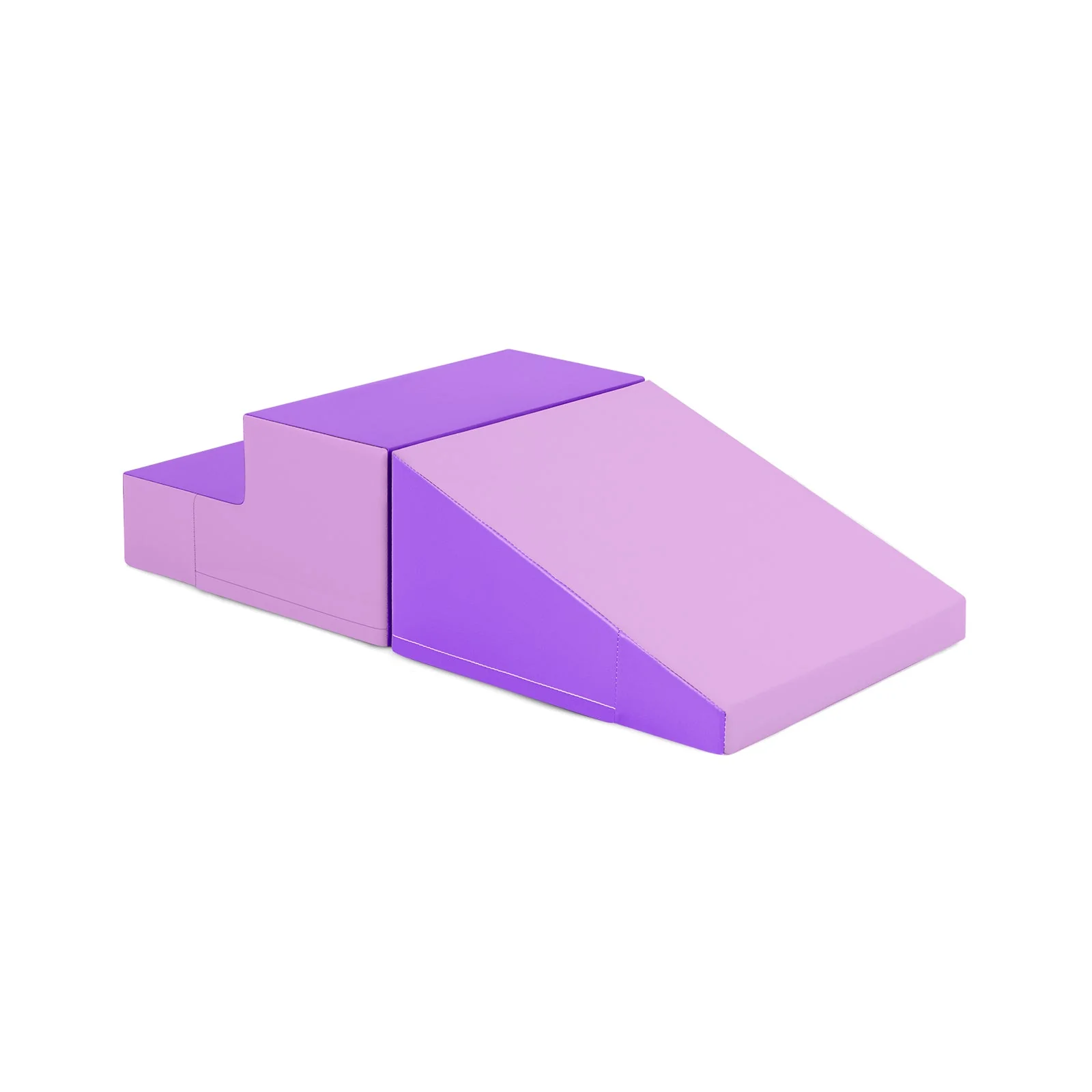 2-Piece Step and Slide Climber for Infants and Toddlers Baby Soft Play Set Foam Blocks-Purple - Image 4