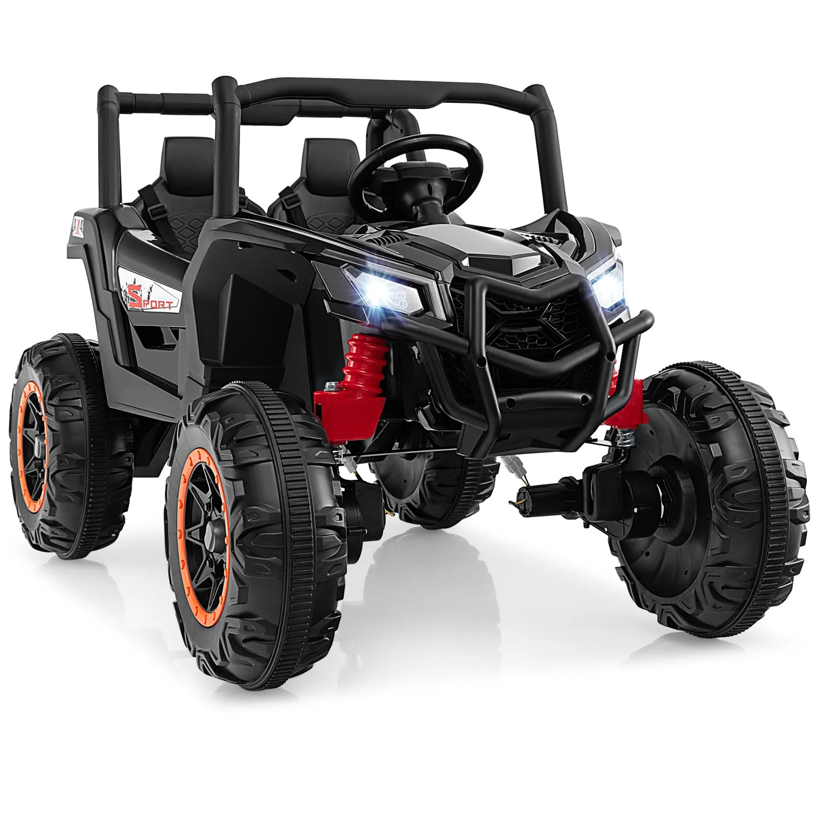 2-Seater Kids Ride on UTV with 2.4G Remote Control for over 3 Years Old Children-Black - Image 3