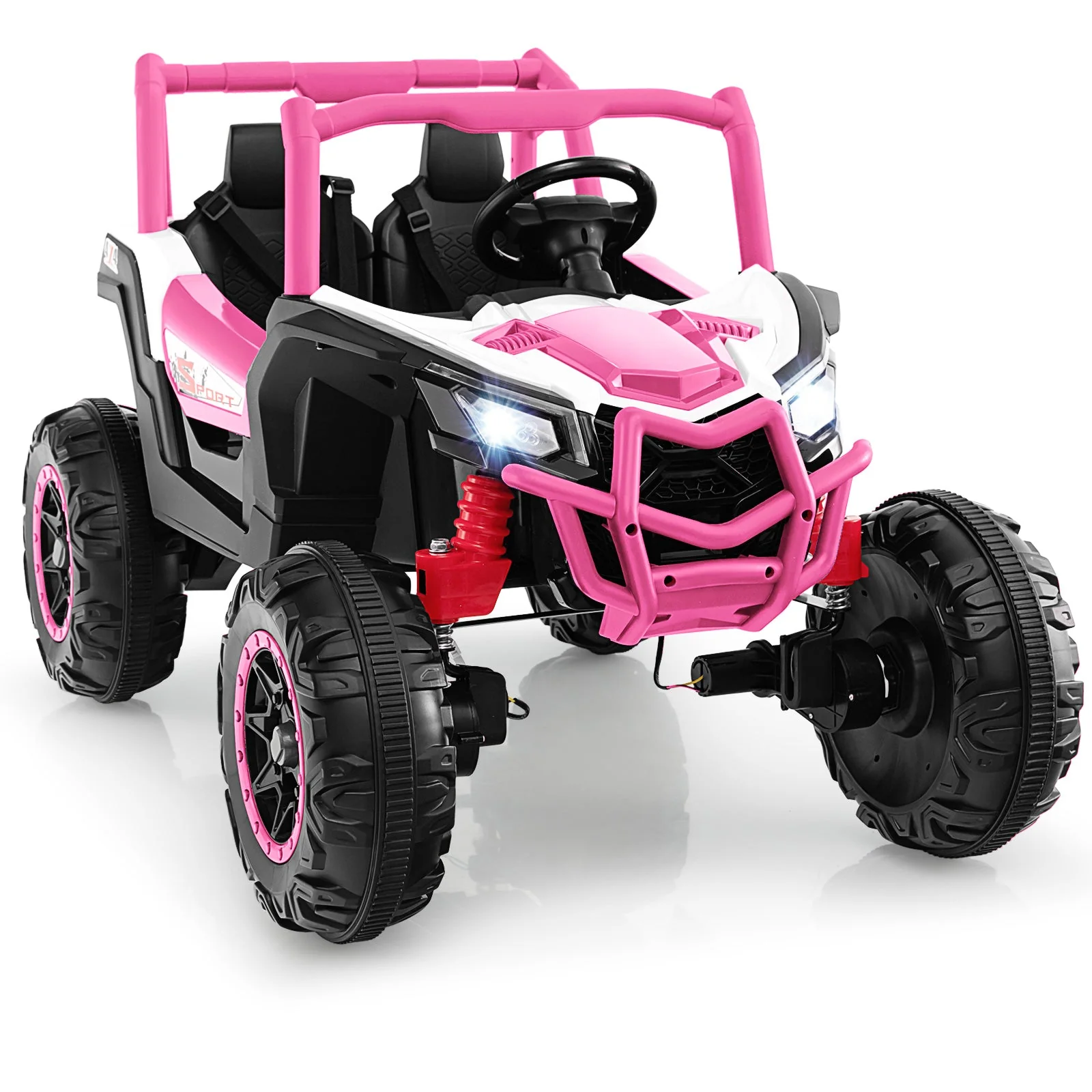 2-Seater Kids Ride on UTV with 2.4G Remote Control for over 3 Years Old Children-Pink - Image 3