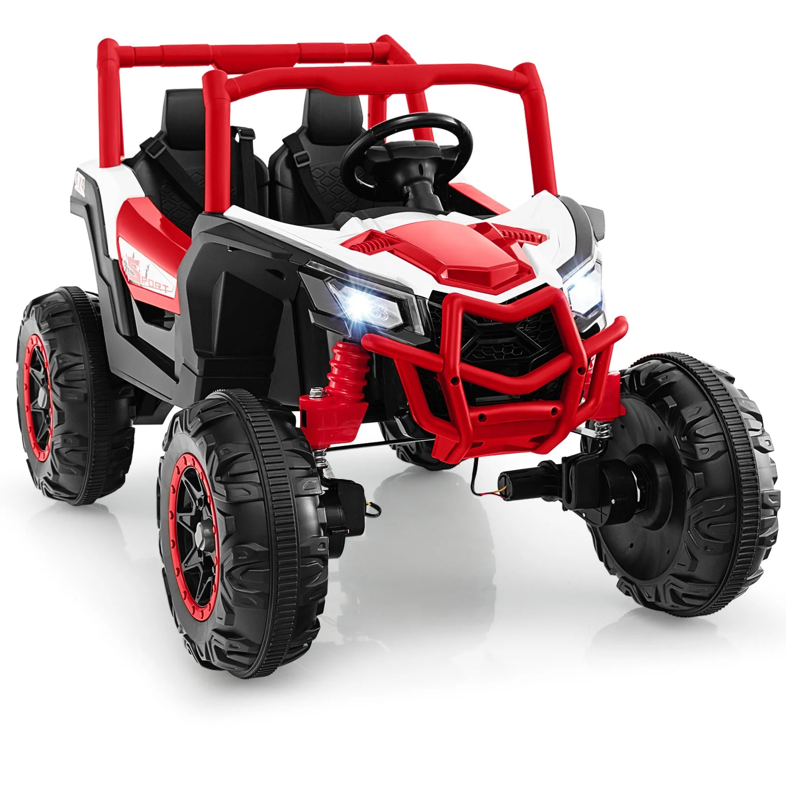 2-Seater Kids Ride on UTV with 2.4G Remote Control for over 3 Years Old Children-Red - Image 3