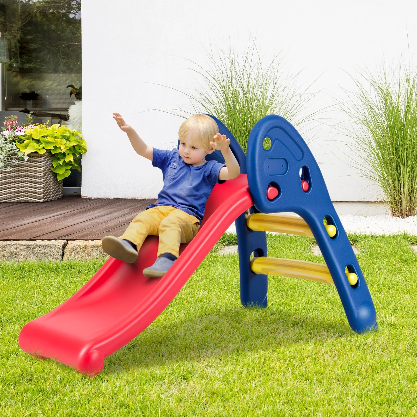 2 Step Children Folding Plastic Slide - Image 2