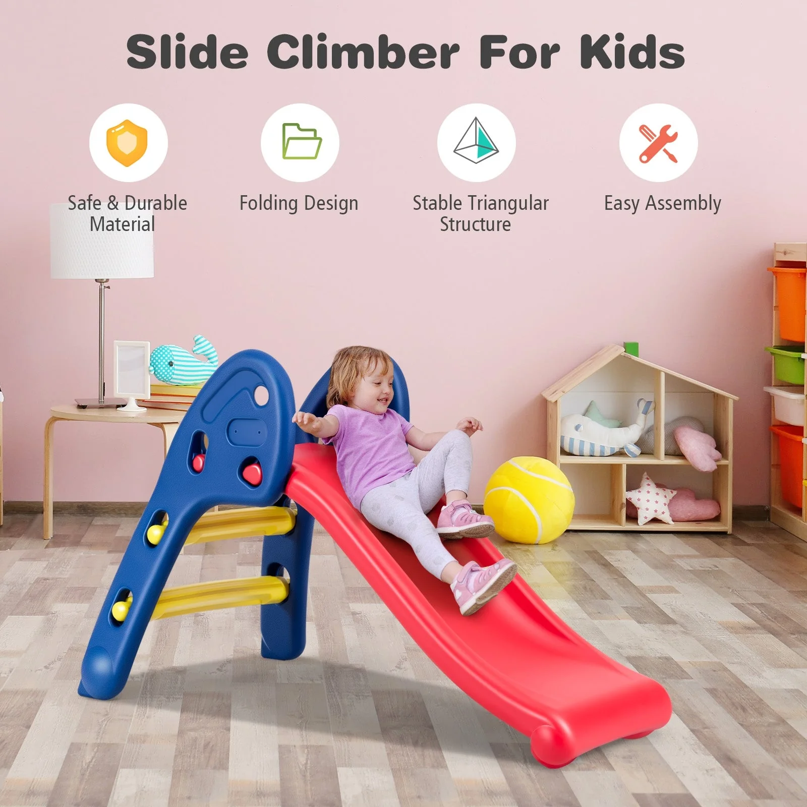 2 Step Children Folding Plastic Slide - Image 6