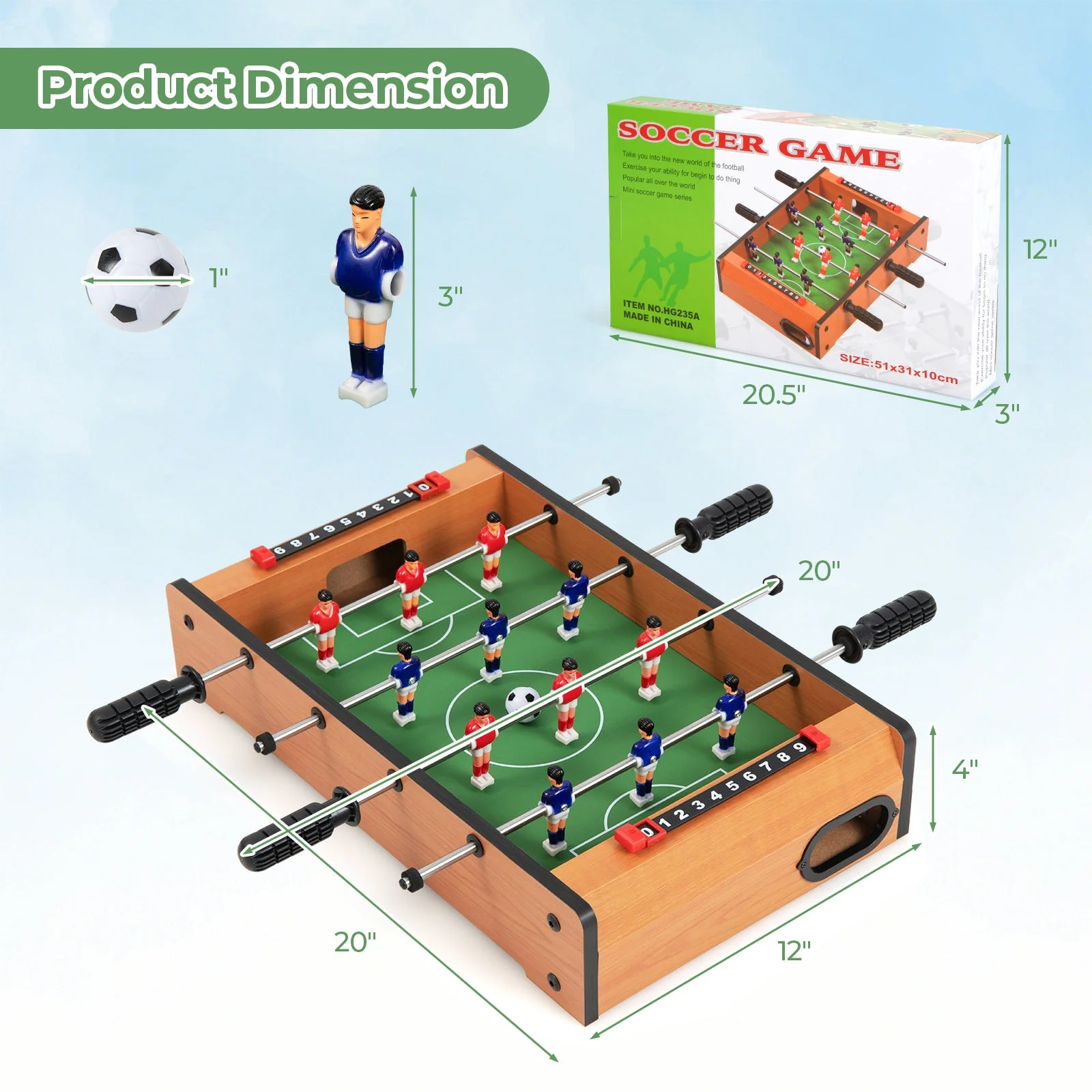 20 Inch Indoor Competition Game Soccer Table - Image 3