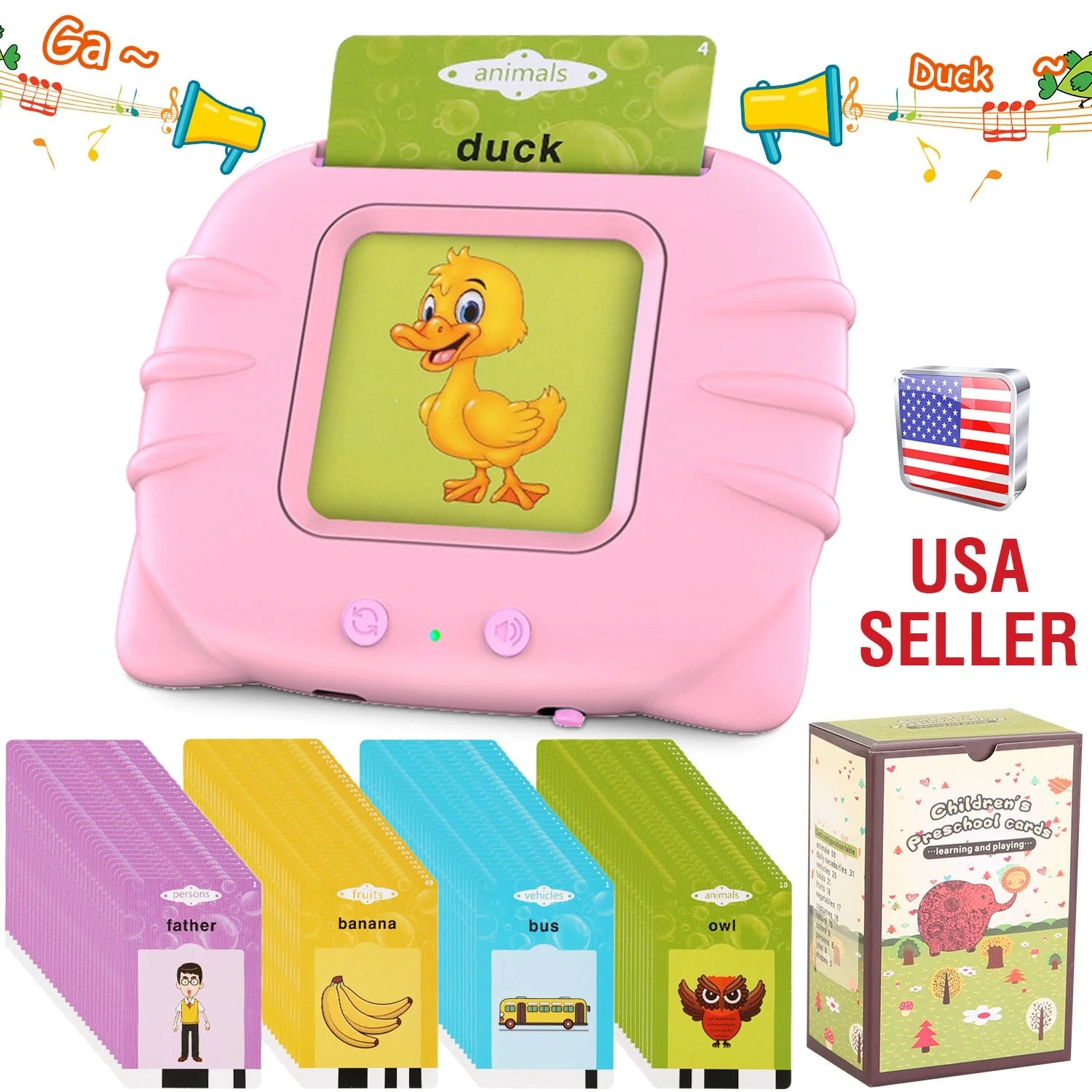224 Words Kid Flash Talking Cards 112 Card Electronic Cognitive Audio Toddler Reading Machine Animal Shape Color Repeated Learning Cards English For C - Image 5