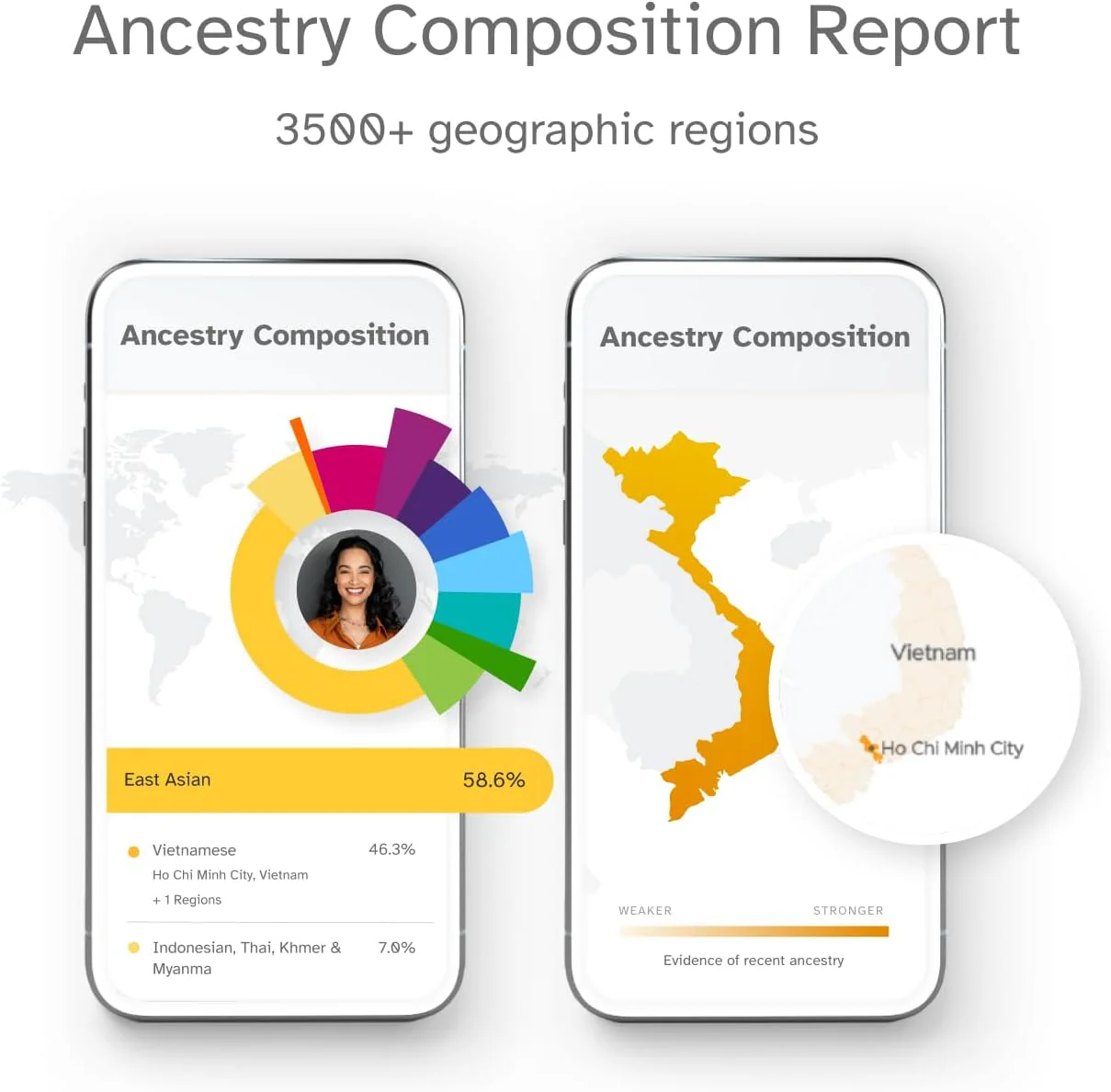 23andMe Ancestry Service - DNA Test Kit with Personalized Genetic Reports Including Ancestry Composition with 3500+ Geographic Regions, Family Tree, DNA Relative Finder and Trait Reports - Image 2