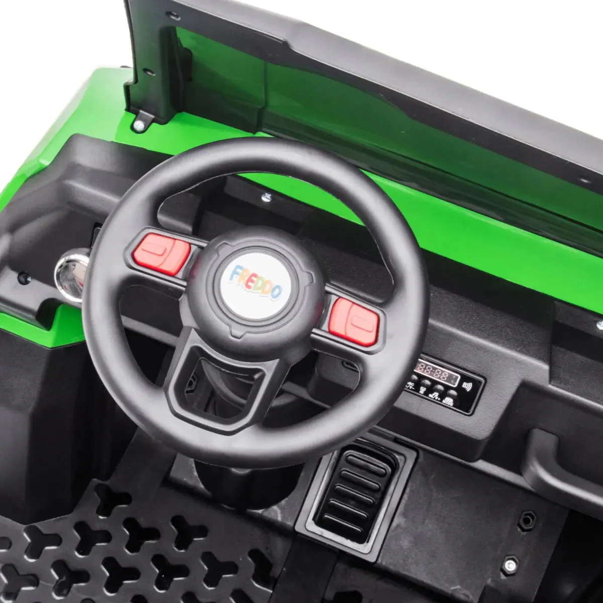 24V 6 Wheeler Freddo Tractor Trailer 2 Seater Ride-on with Dump Cart and Parental Remote - Image 11
