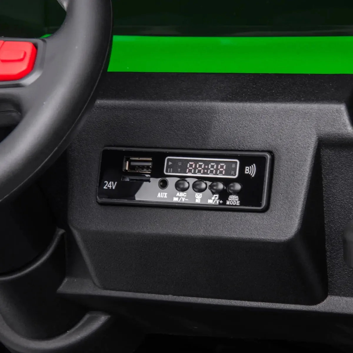 24V 6 Wheeler Freddo Tractor Trailer 2 Seater Ride-on with Dump Cart and Parental Remote - Image 13