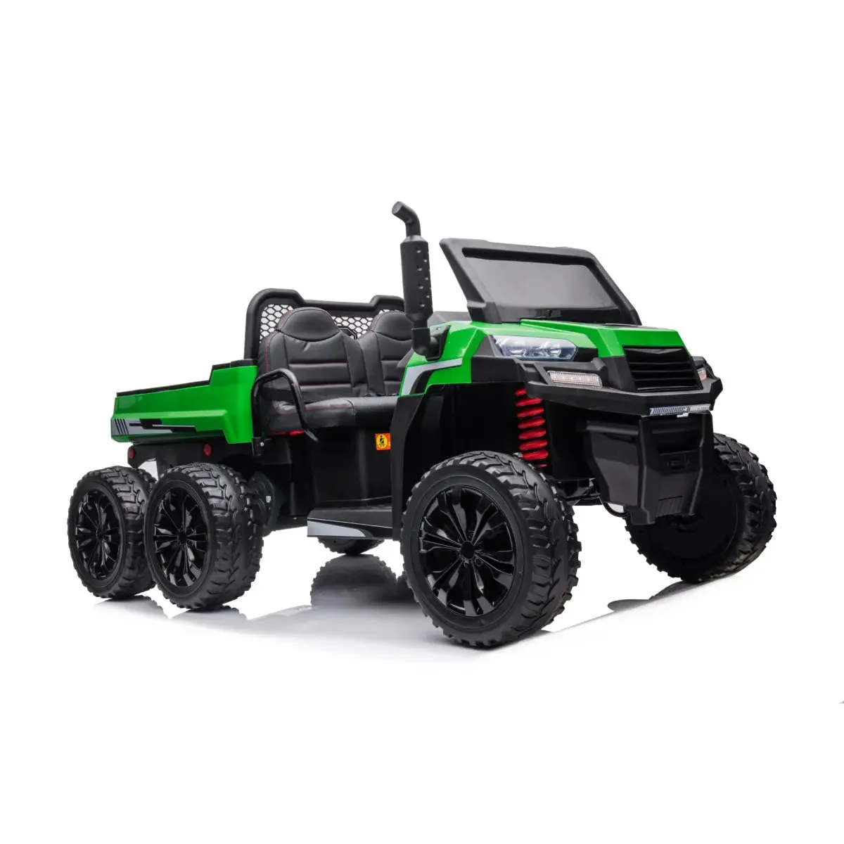 24V 6 Wheeler Freddo Tractor Trailer 2 Seater Ride-on with Dump Cart and Parental Remote - Image 9