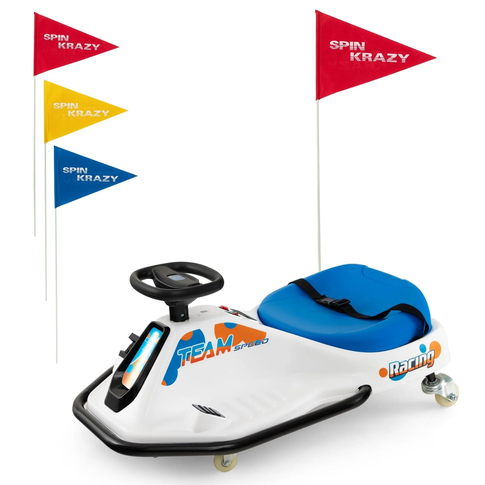 24V Electric Drifting Go Kart for Kids with 360° Spin Wireless Connection-Navy - Image 3