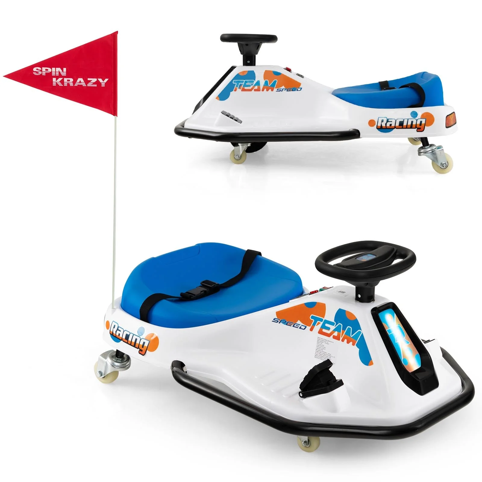 24V Electric Drifting Go Kart for Kids with 360° Spin Wireless Connection-Navy - Image 5