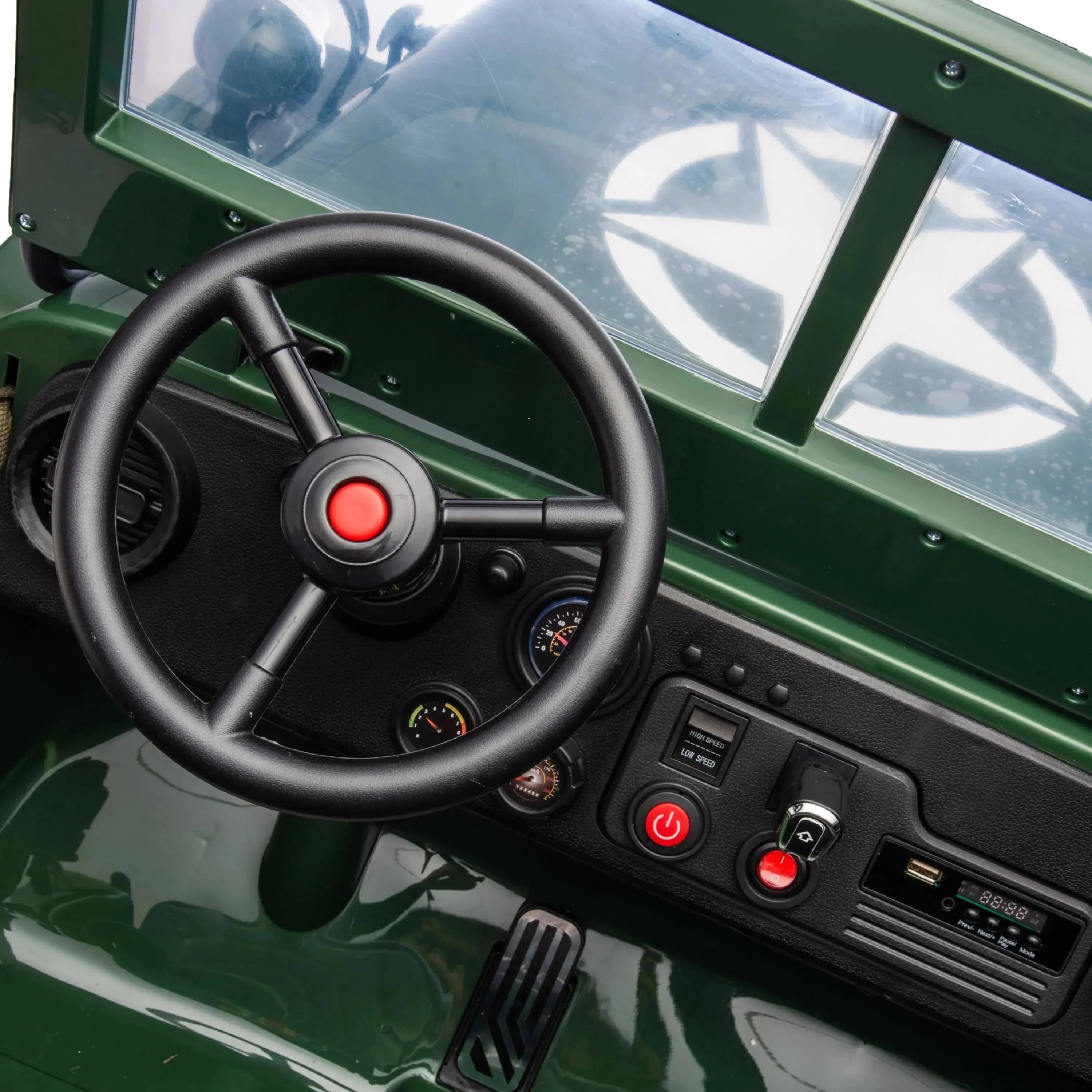 24V Freddo Military Willy Truck 3 Seater Electric Ride on - Image 12