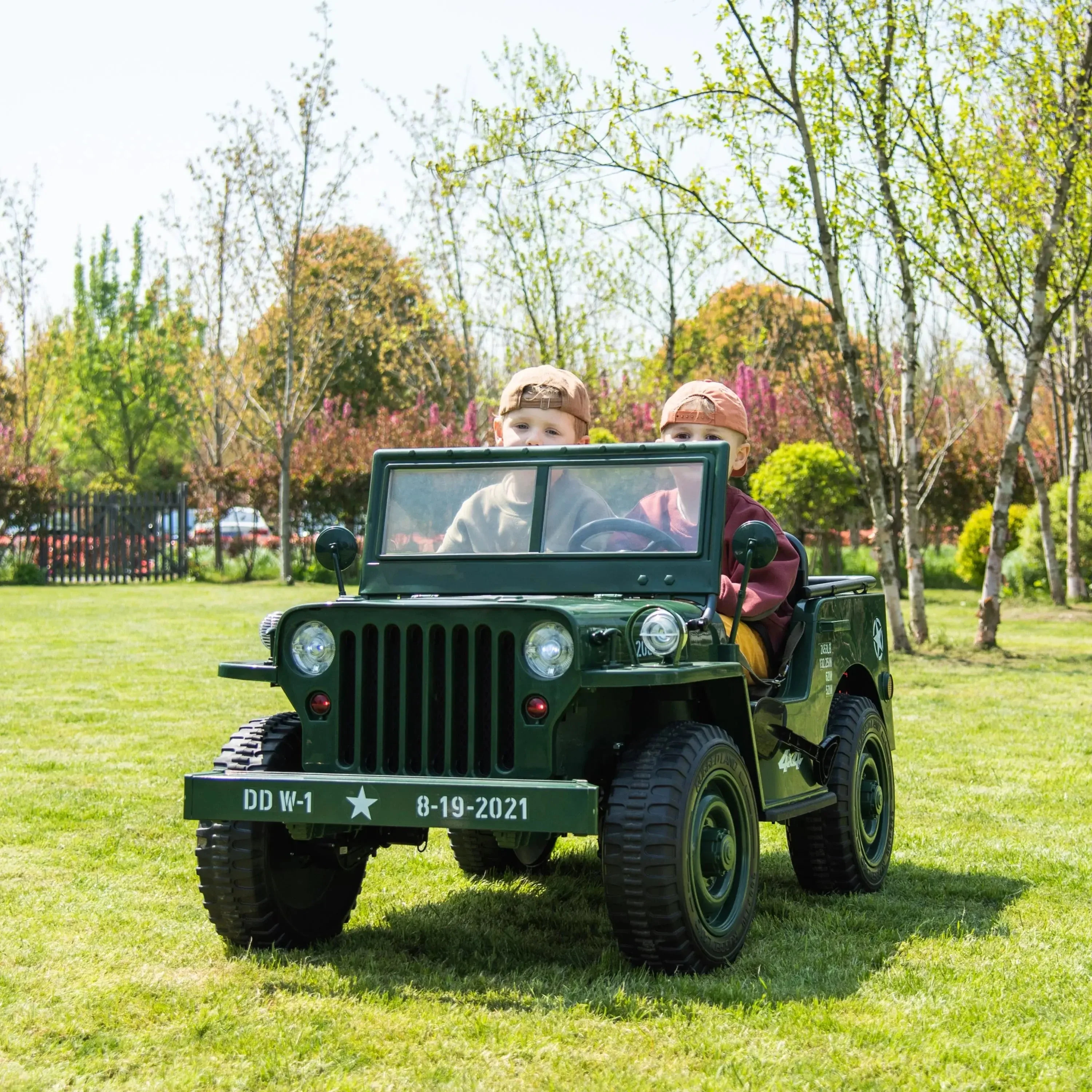 24V Freddo Military Willy Truck 3 Seater Electric Ride on - Image 6