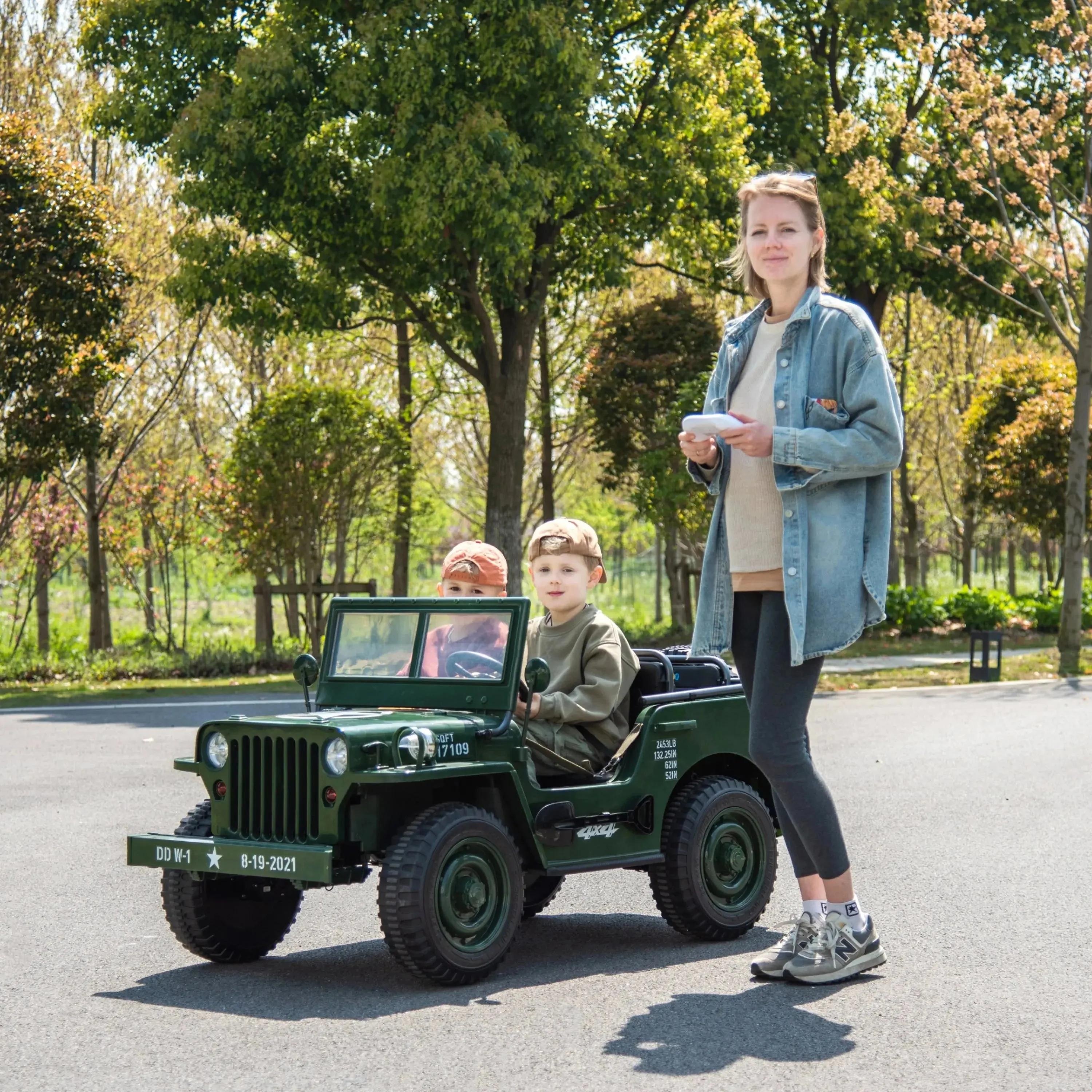 24V Freddo Military Willy Truck 3 Seater Electric Ride on - Image 8
