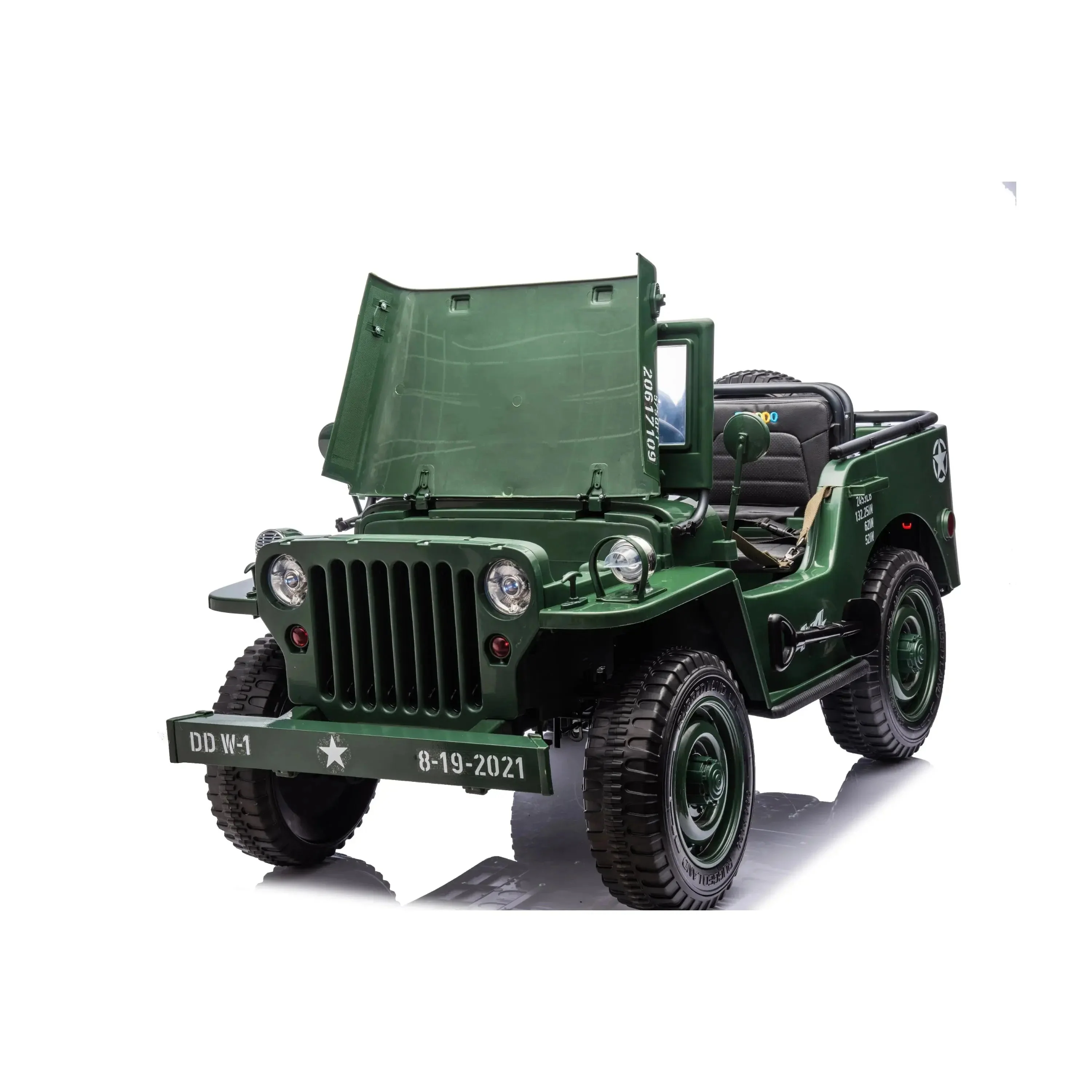 24V Freddo Military Willy Truck 3 Seater Electric Ride on - Image 9