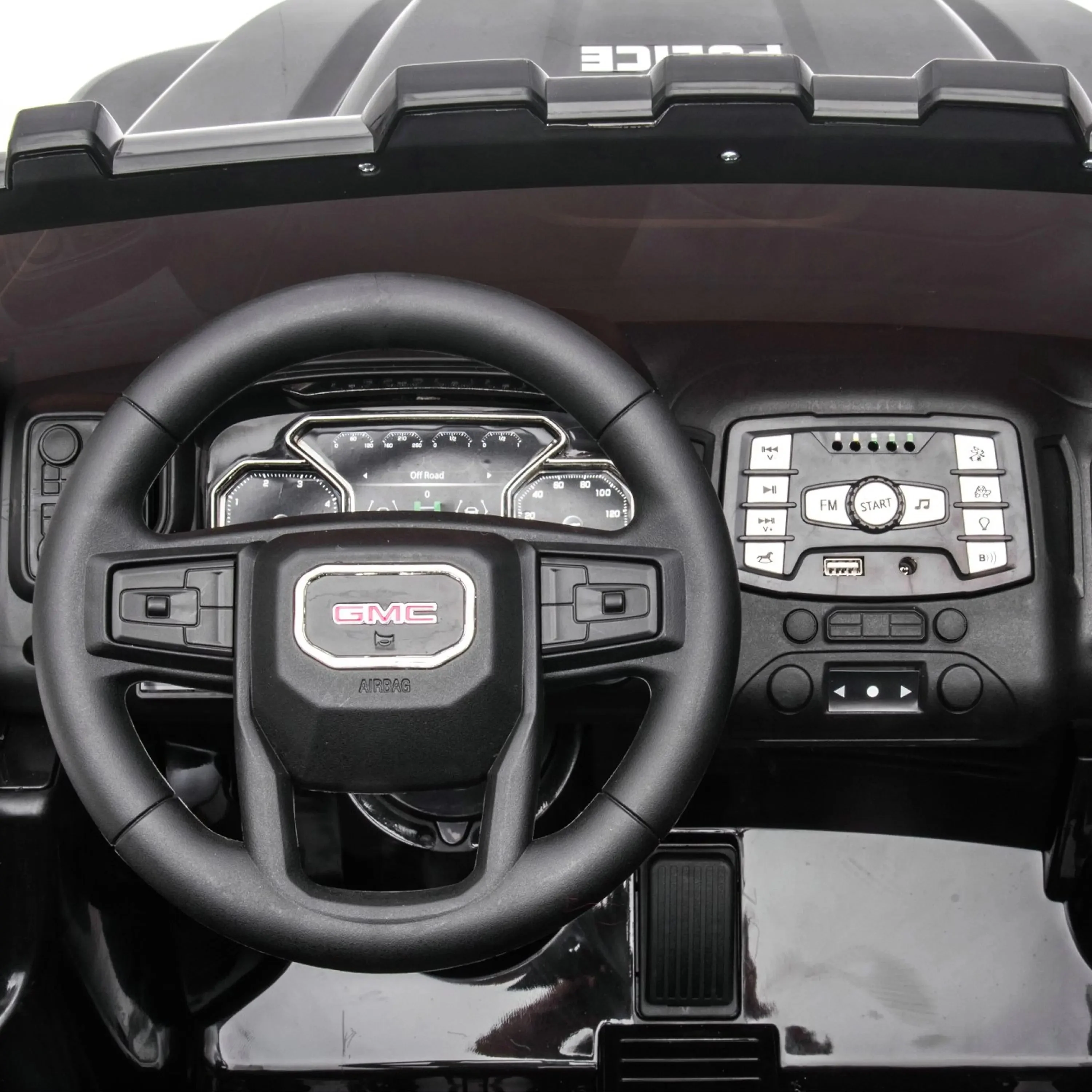 24V GMC Sierra Denali 2 Seater Police Ride-On Truck - Image 7