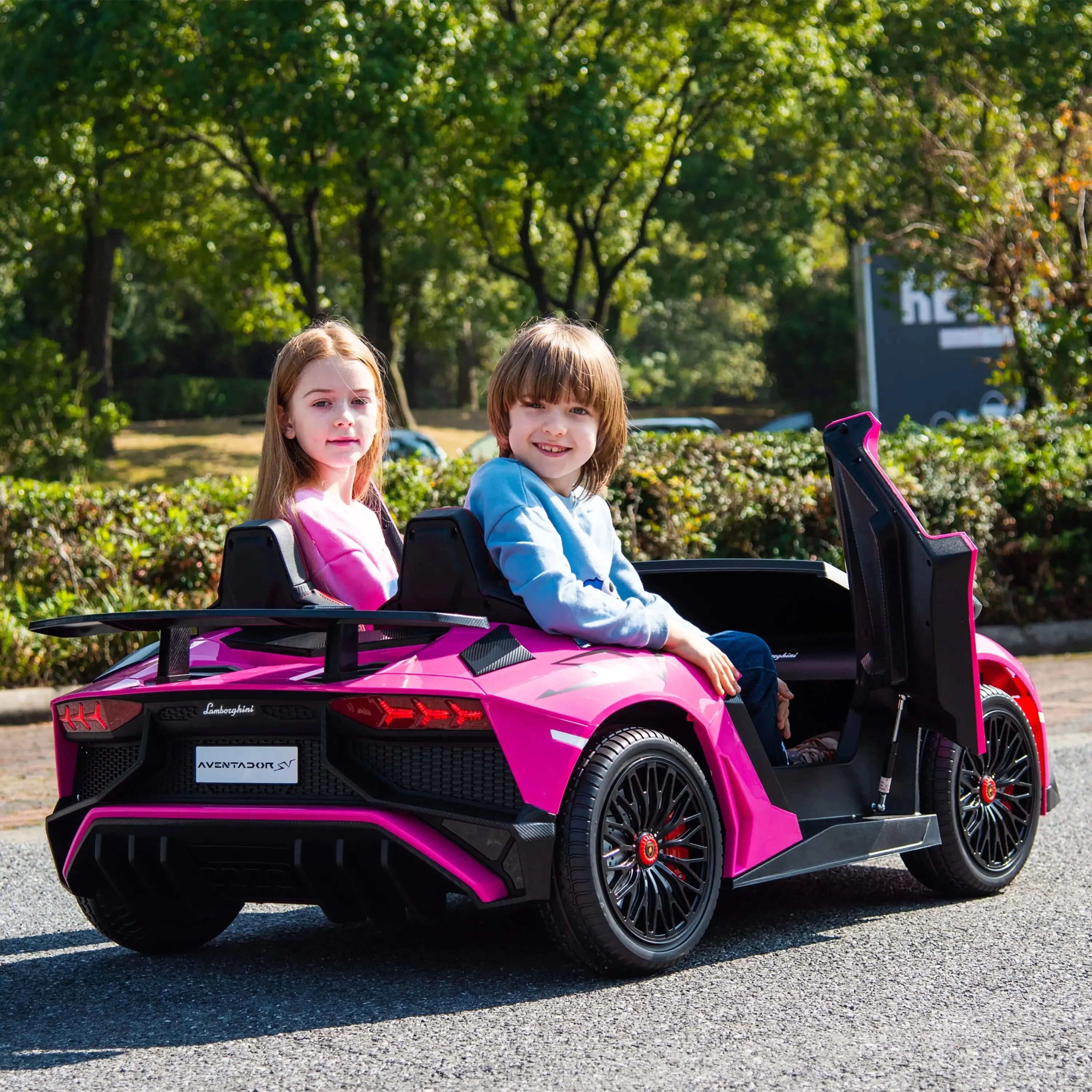 24V Lamborghini Aventador 2 Seater Ride On Car for Kids: Advanced Brushless Motor & Differential for High-Octane Fun - Image 13