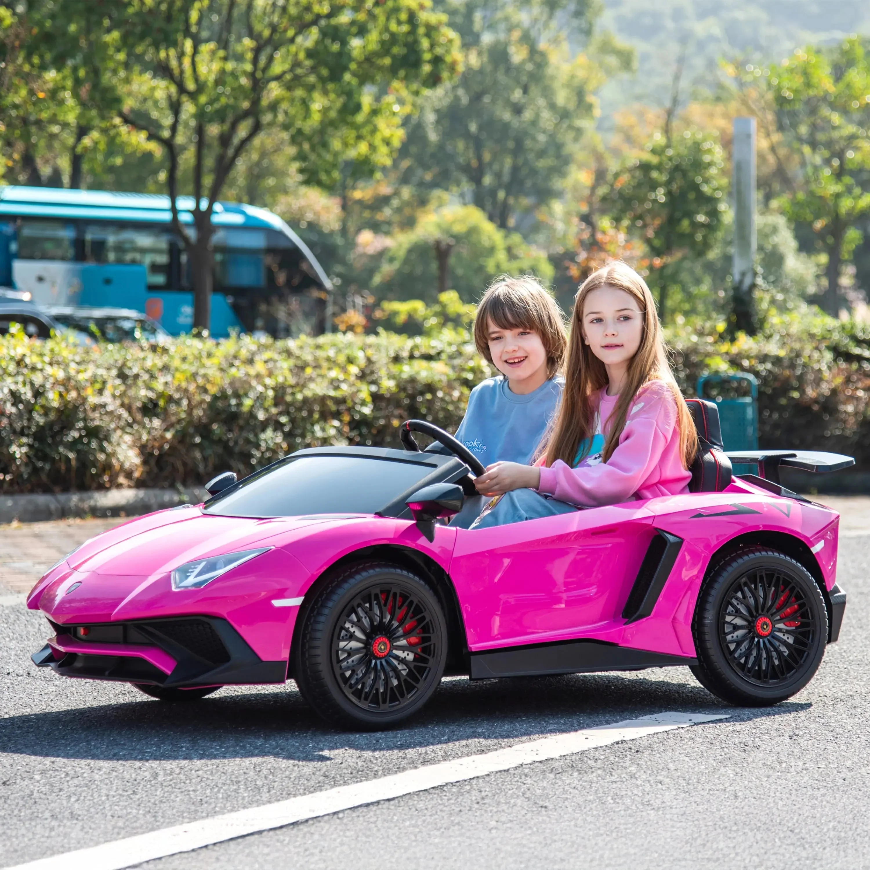 24V Lamborghini Aventador 2 Seater Ride On Car for Kids: Advanced Brushless Motor & Differential for High-Octane Fun - Image 15