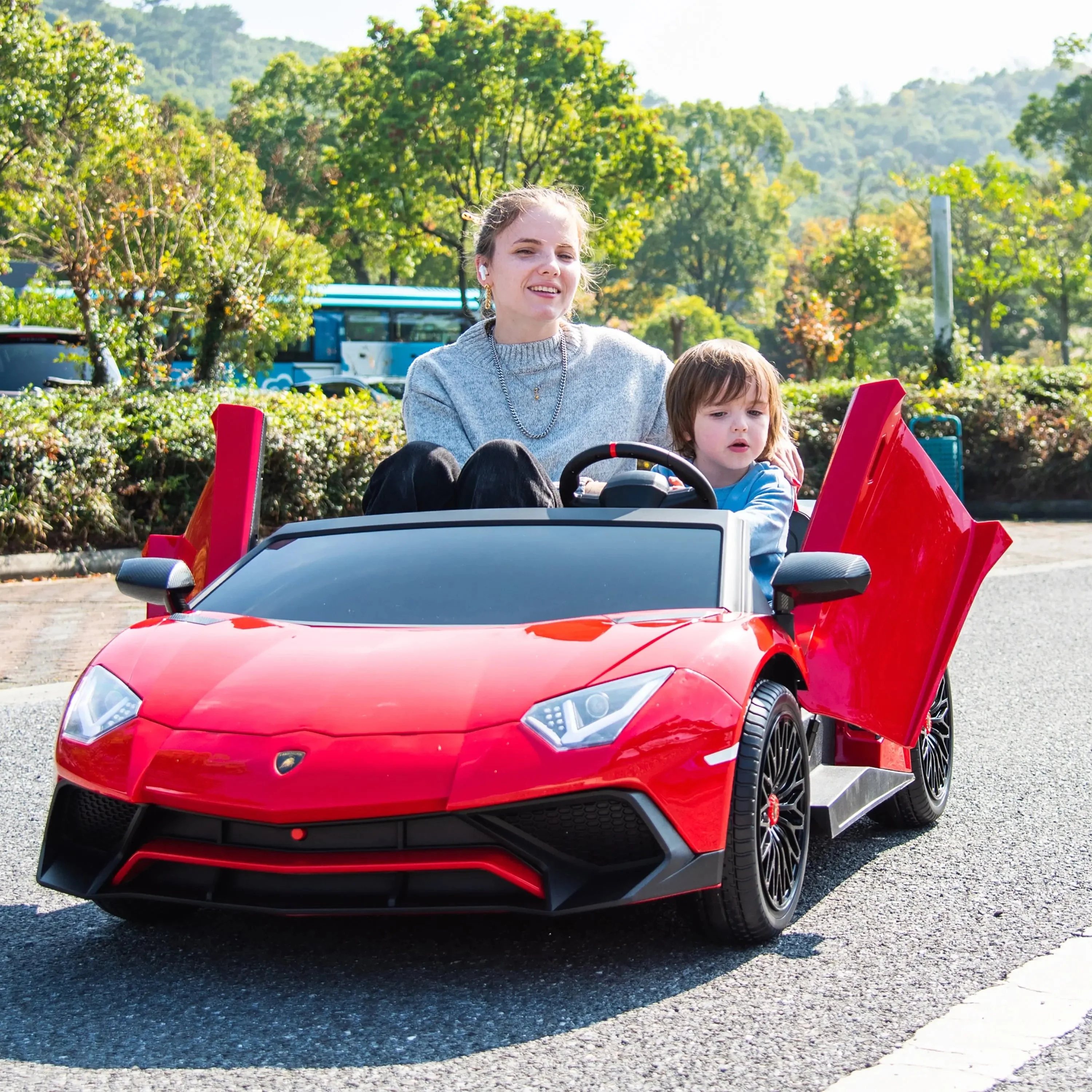 24V Lamborghini Aventador 2 Seater Ride On Car for Kids: Advanced Brushless Motor & Differential for High-Octane Fun - Image 28