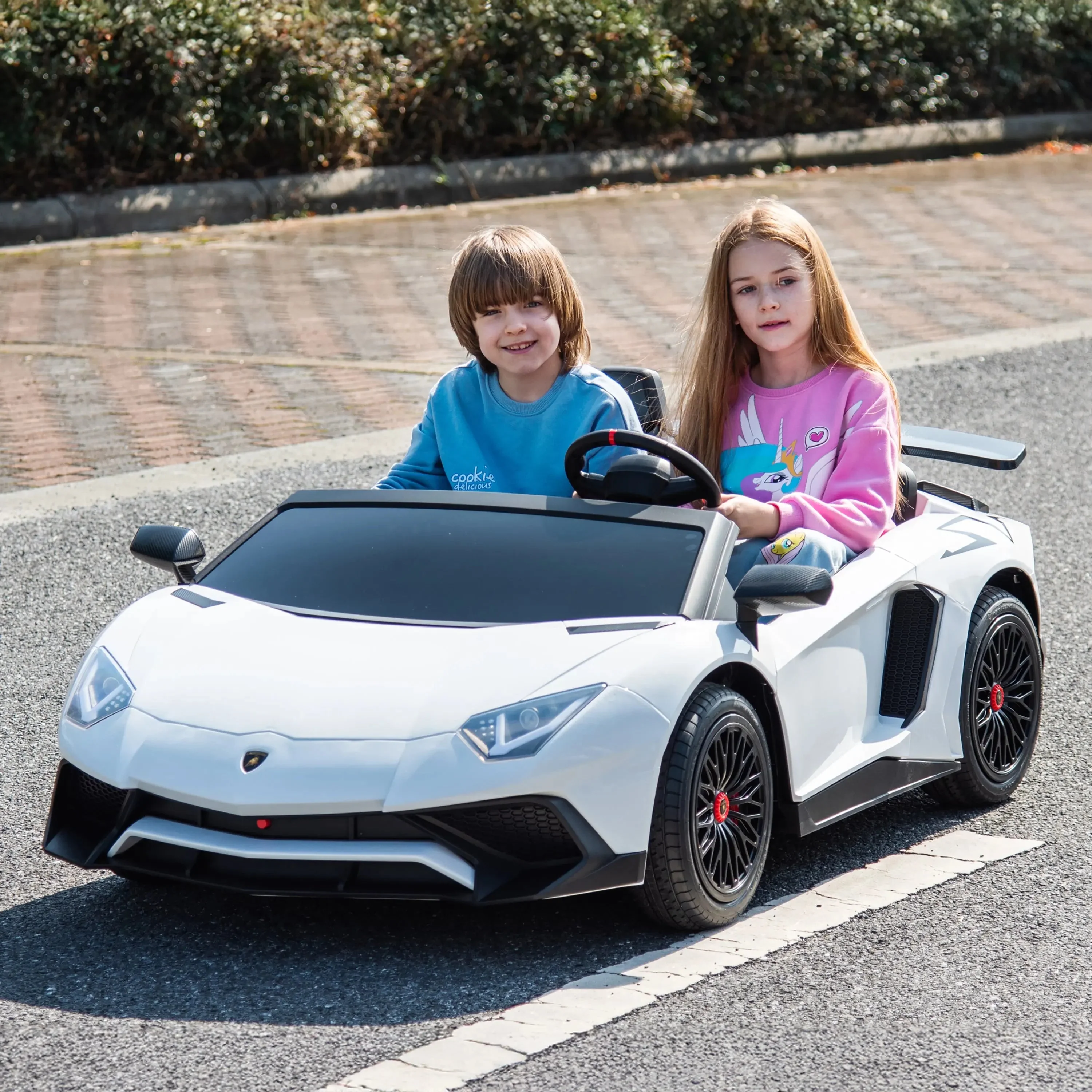 24V Lamborghini Aventador 2 Seater Ride On Car for Kids: Advanced Brushless Motor & Differential for High-Octane Fun - Image 51