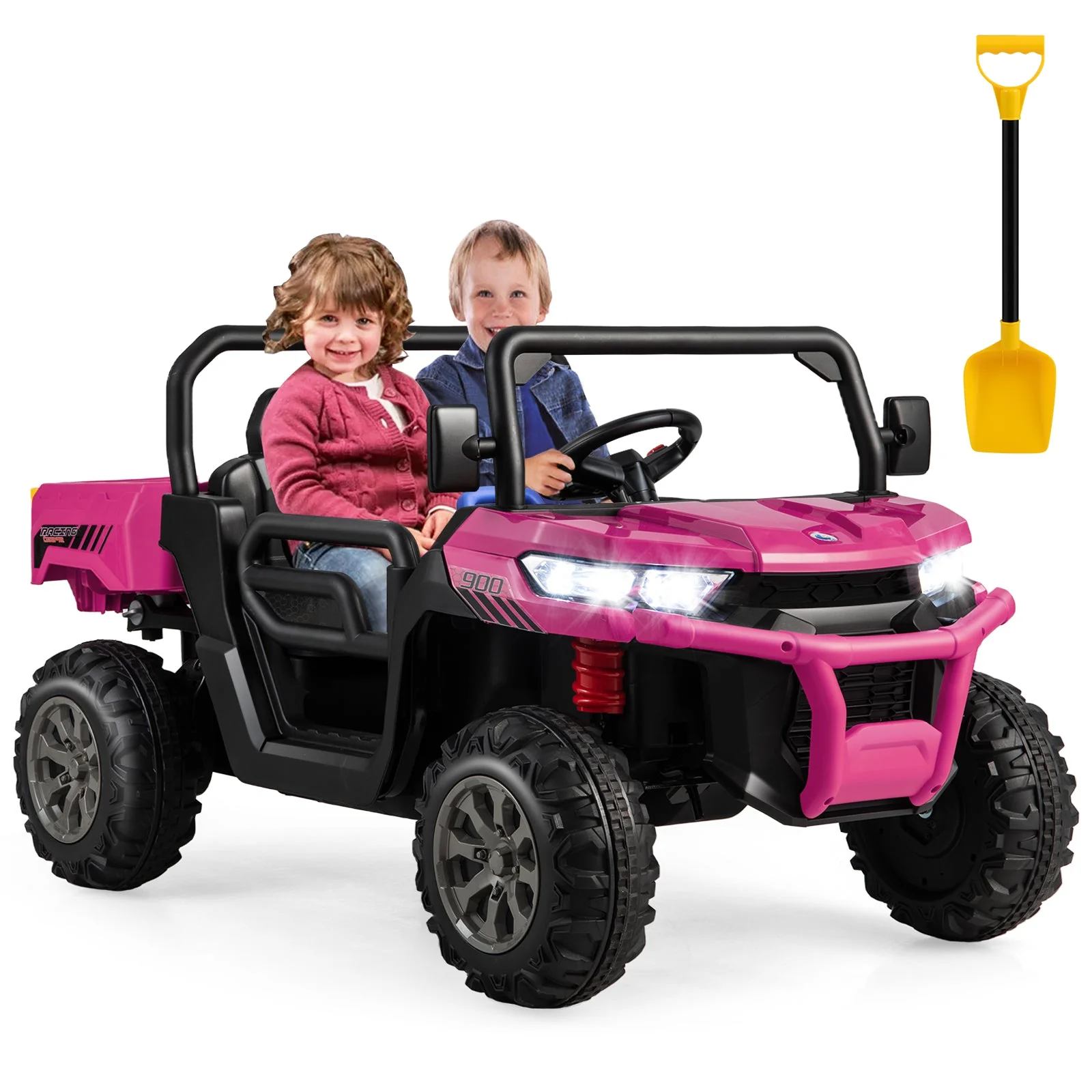 24V Ride on Dump Truck with Remote Control-Pink - Image 3