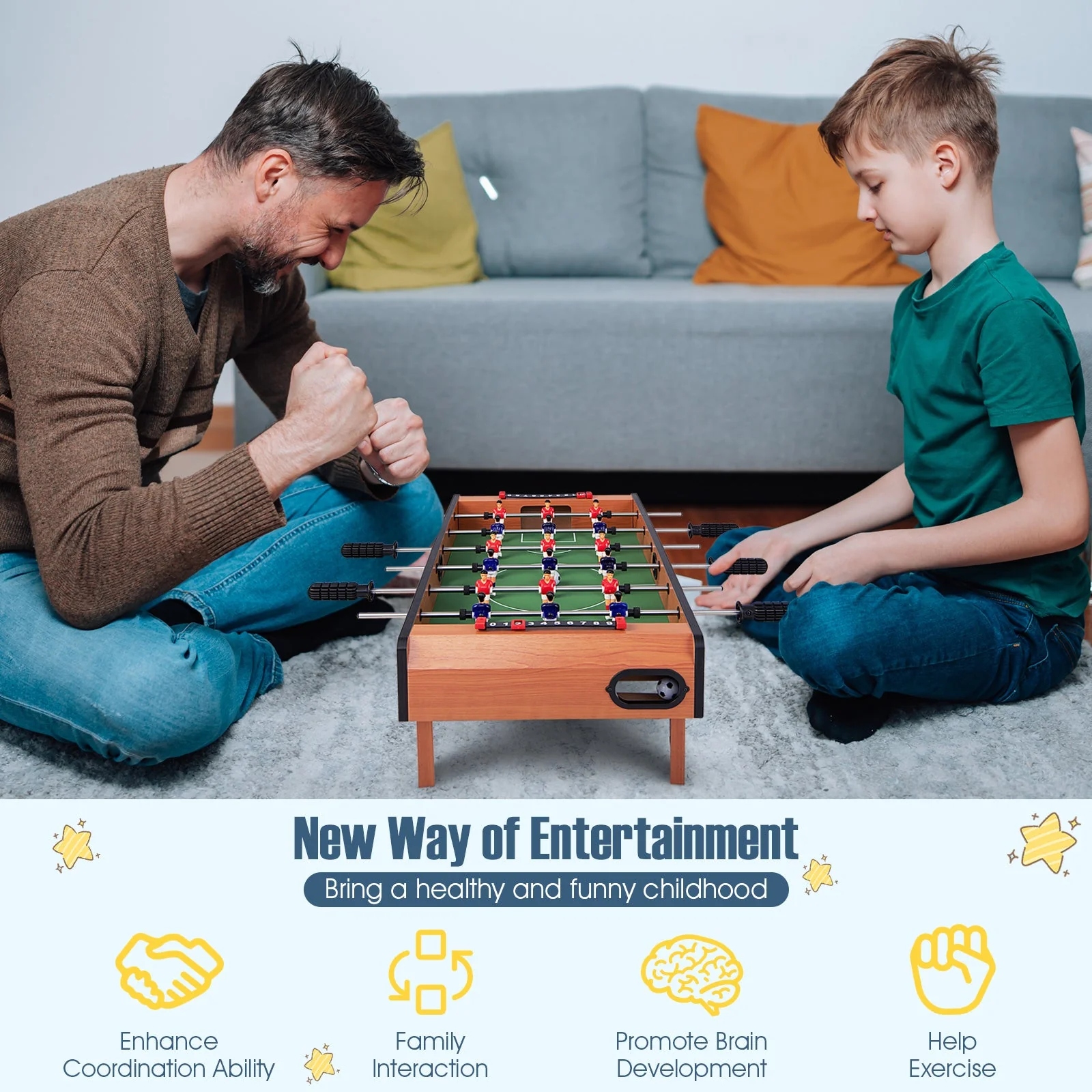 27 Inch Indoor Competition Game Foosball Table with Legs - Image 4