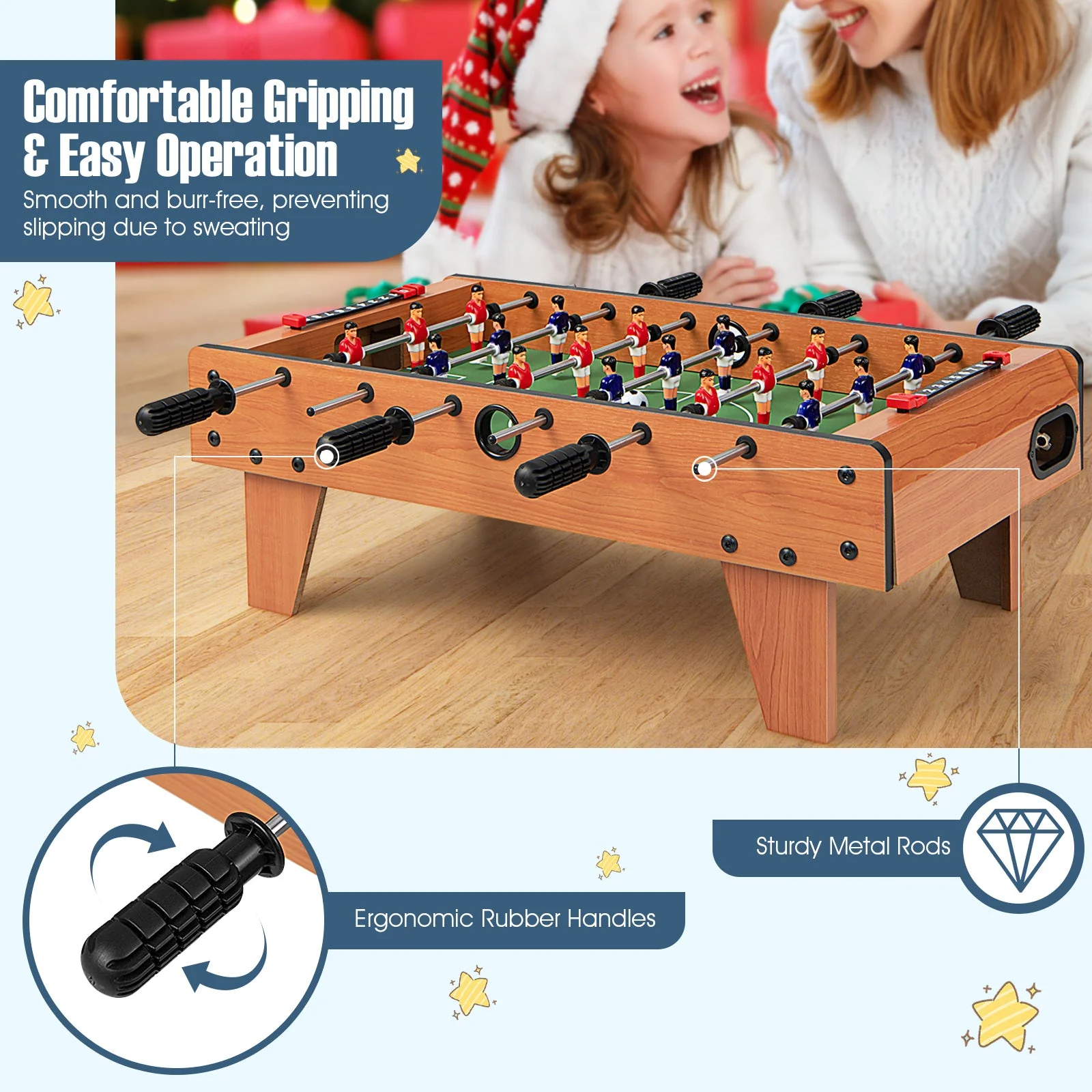 27 Inch Indoor Competition Game Foosball Table with Legs - Image 6