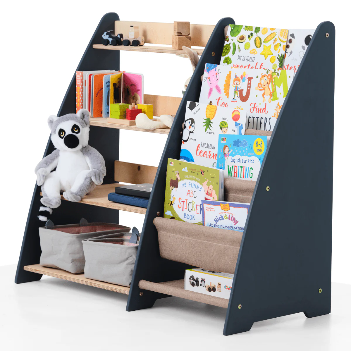 2in1 Montessori Shelf for Books and Toys - Image 10